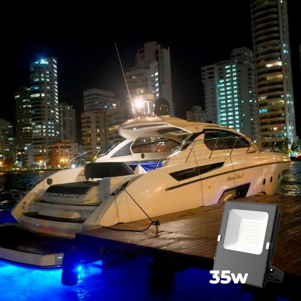 Proyector LED exterior 35W - 12-24V DC - 120º - IP66