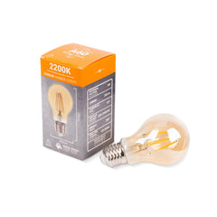 Bombilla filamento LED vintage ámbar - Regulable - E27 A60 - 4W