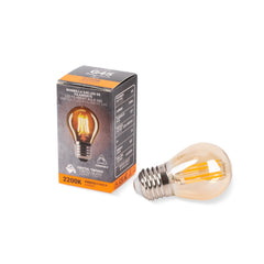 Bombilla filamento LED vintage ámbar - Regulable - E27 G45 - 4W