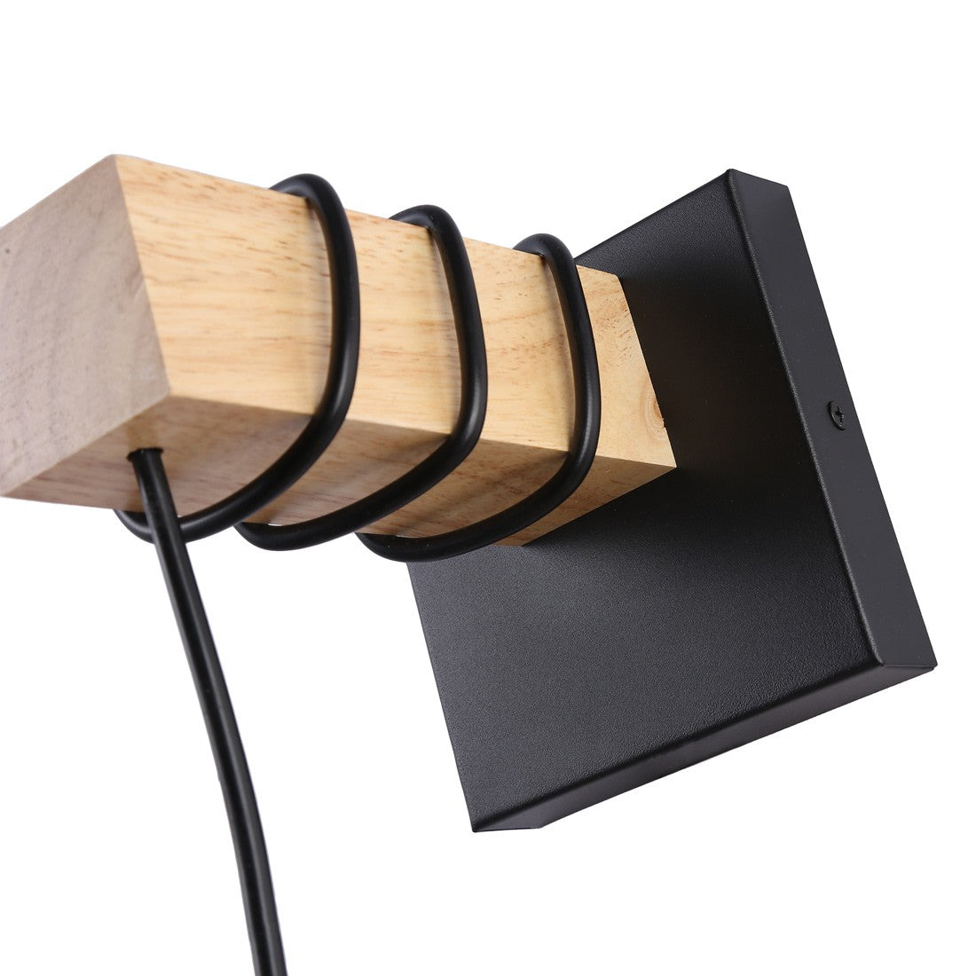 Aplique de pared madera y mimbre "Shelley" - E27