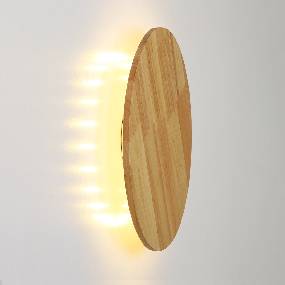 Aplique de pared circular en madera "Lune" - 12W - Ø 20cm