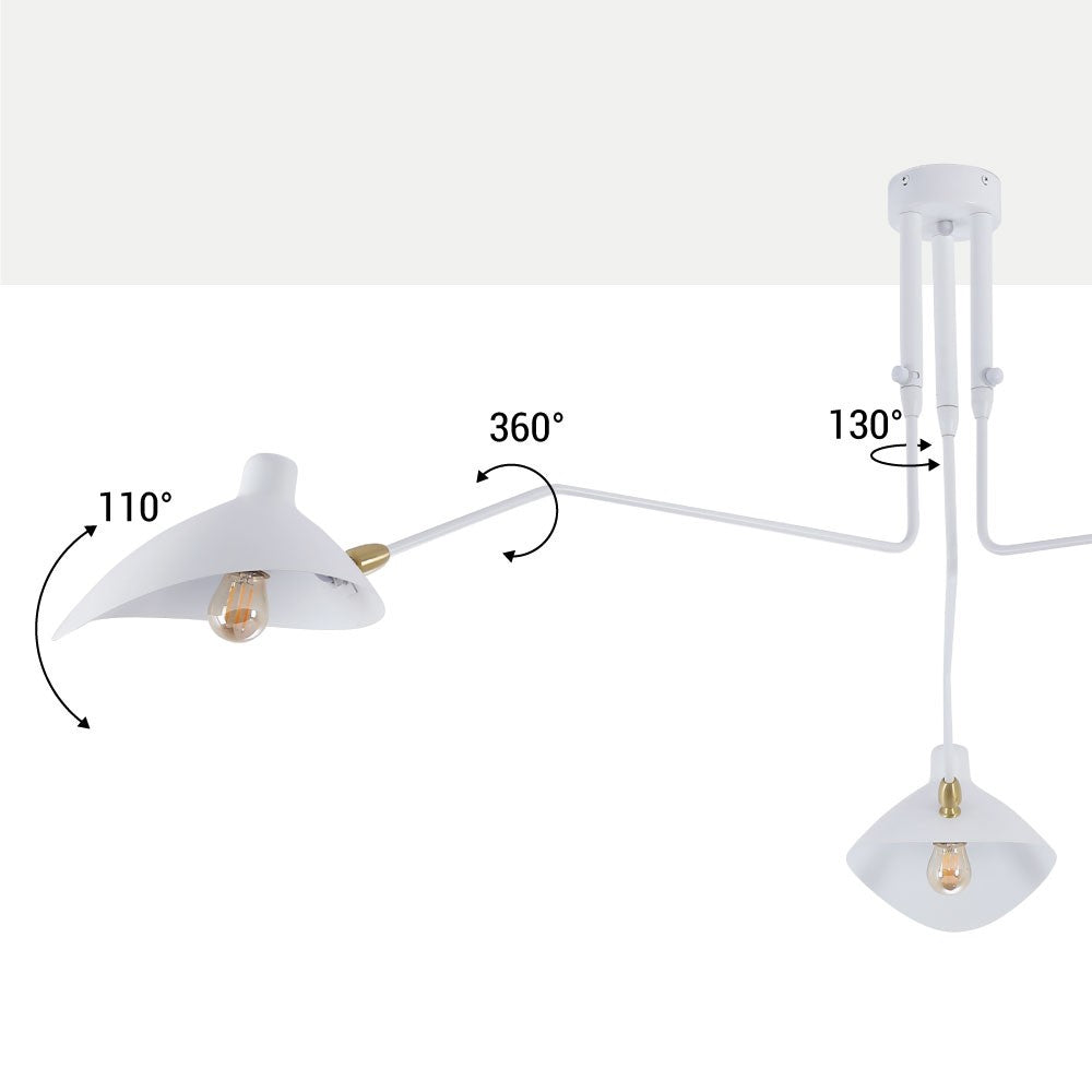 Lámpara de techo de diseño "Muller" - 3xE27