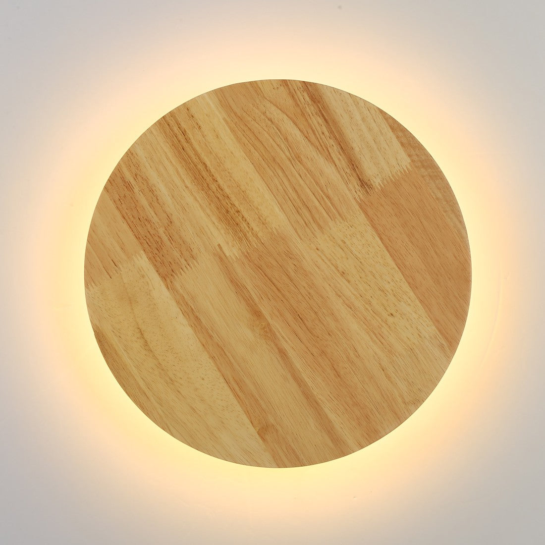 Aplique de pared circular en madera "Lune" - 26W - Ø 30cm