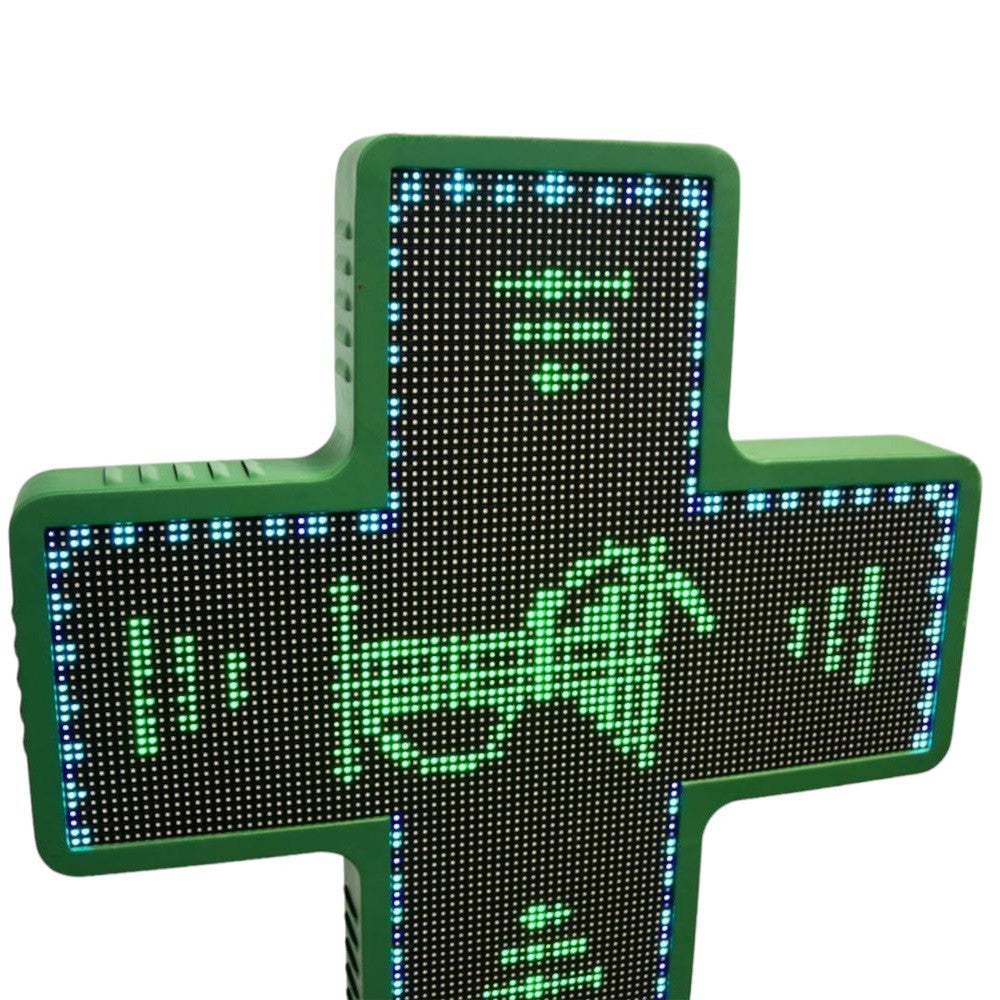 Cruz de farmacia LED RGB multicolor programable P6 - Exterior