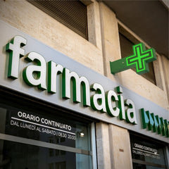 Cruz de farmacia LED monocolor verde programable P16 - Exterior