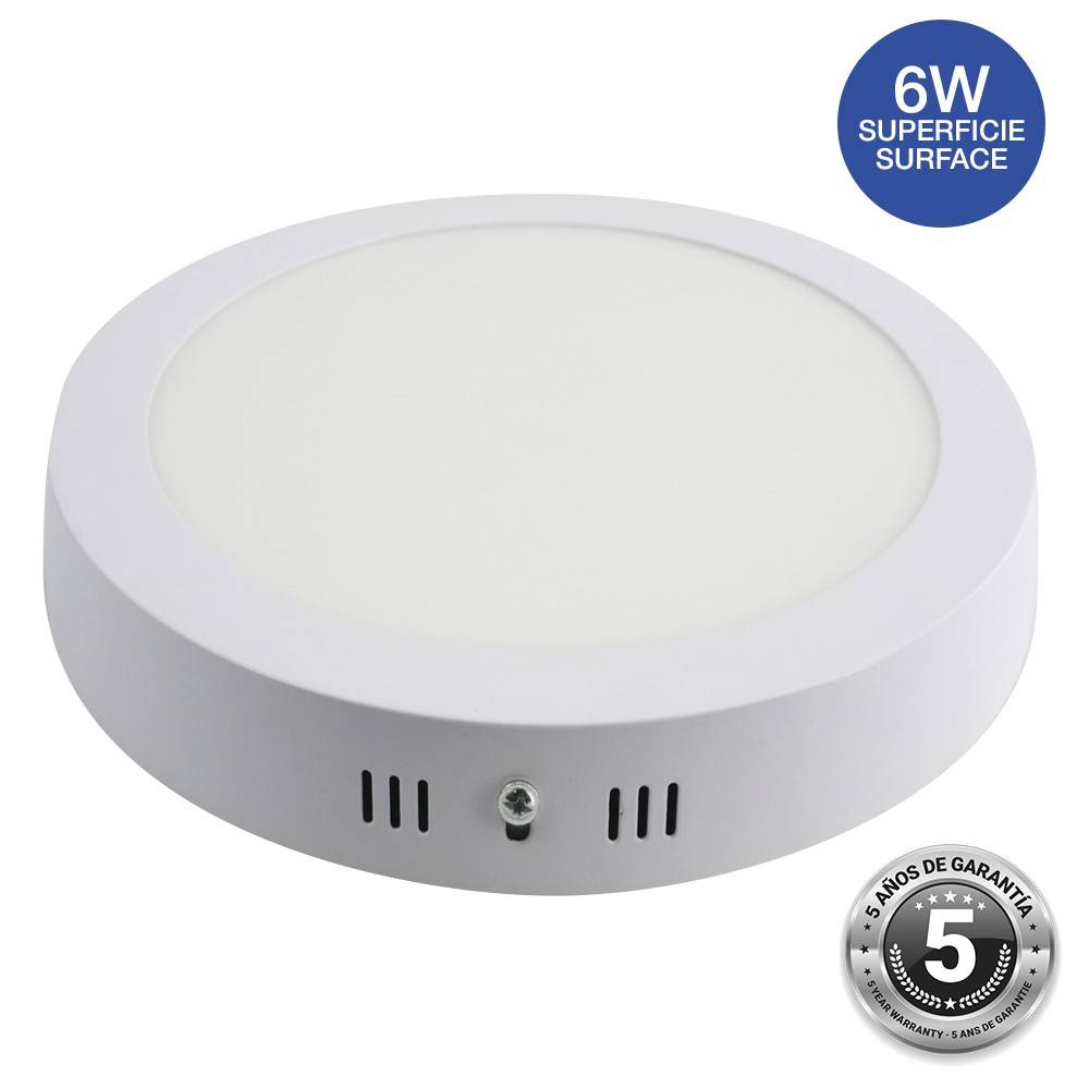 Plafón techo LED circular 6W - Ø11,5cm - 365lm