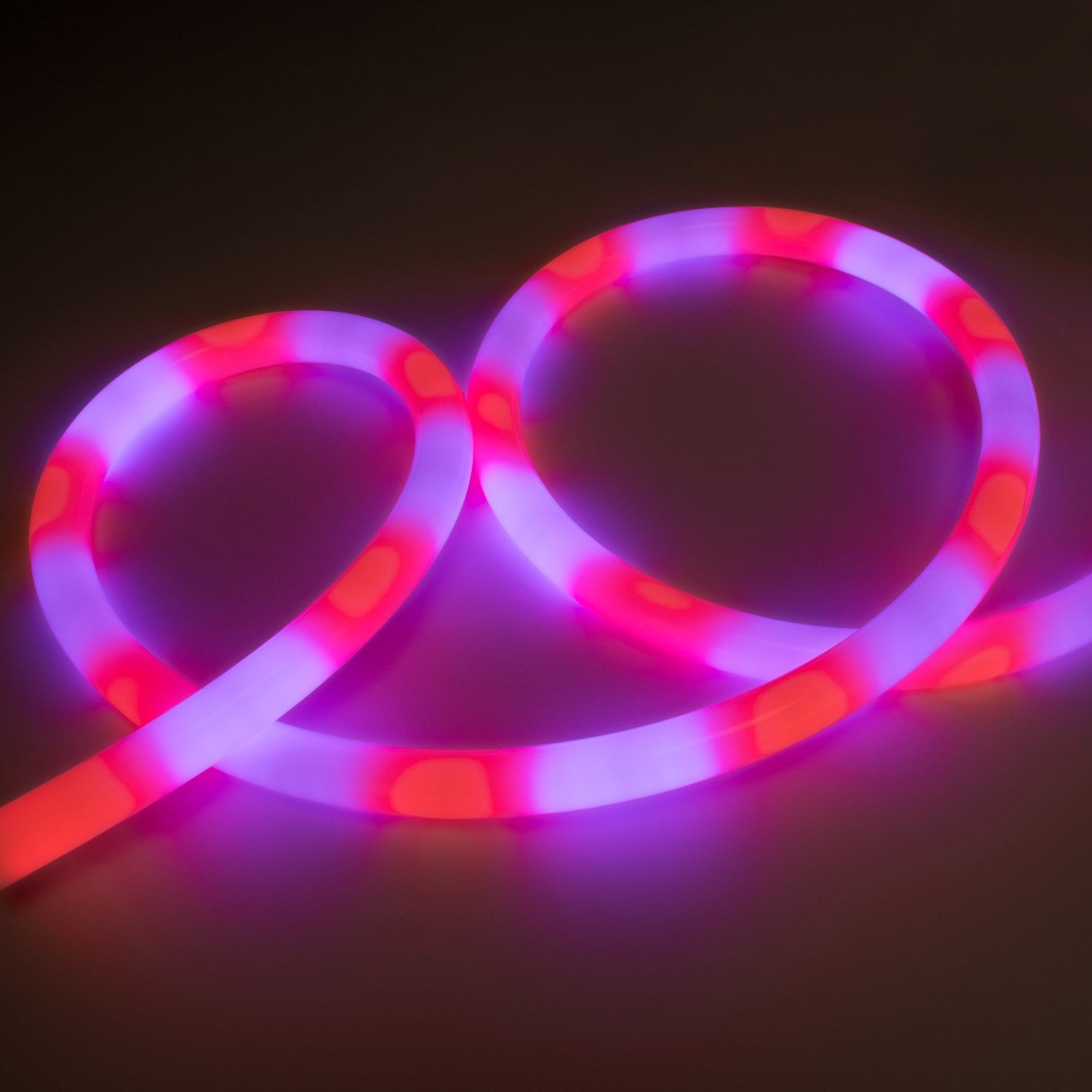 Neón LED flexible RGB inteligente IC - 360º circular - Ø22mm - 4 metros - 12V DC - 28W/m - IP65