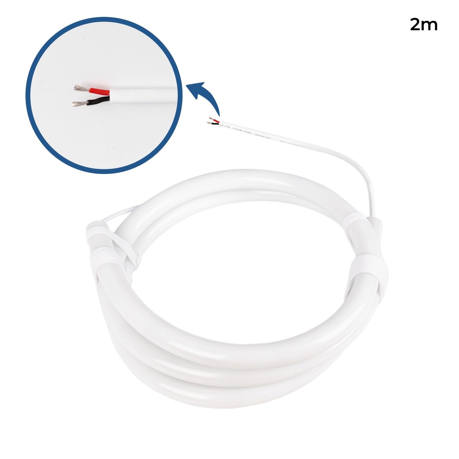 Neón LED flexible 360º circular - Ø22mm - 2 metros - 24V DC - 240Ch/m - 19,2W/m - IP65