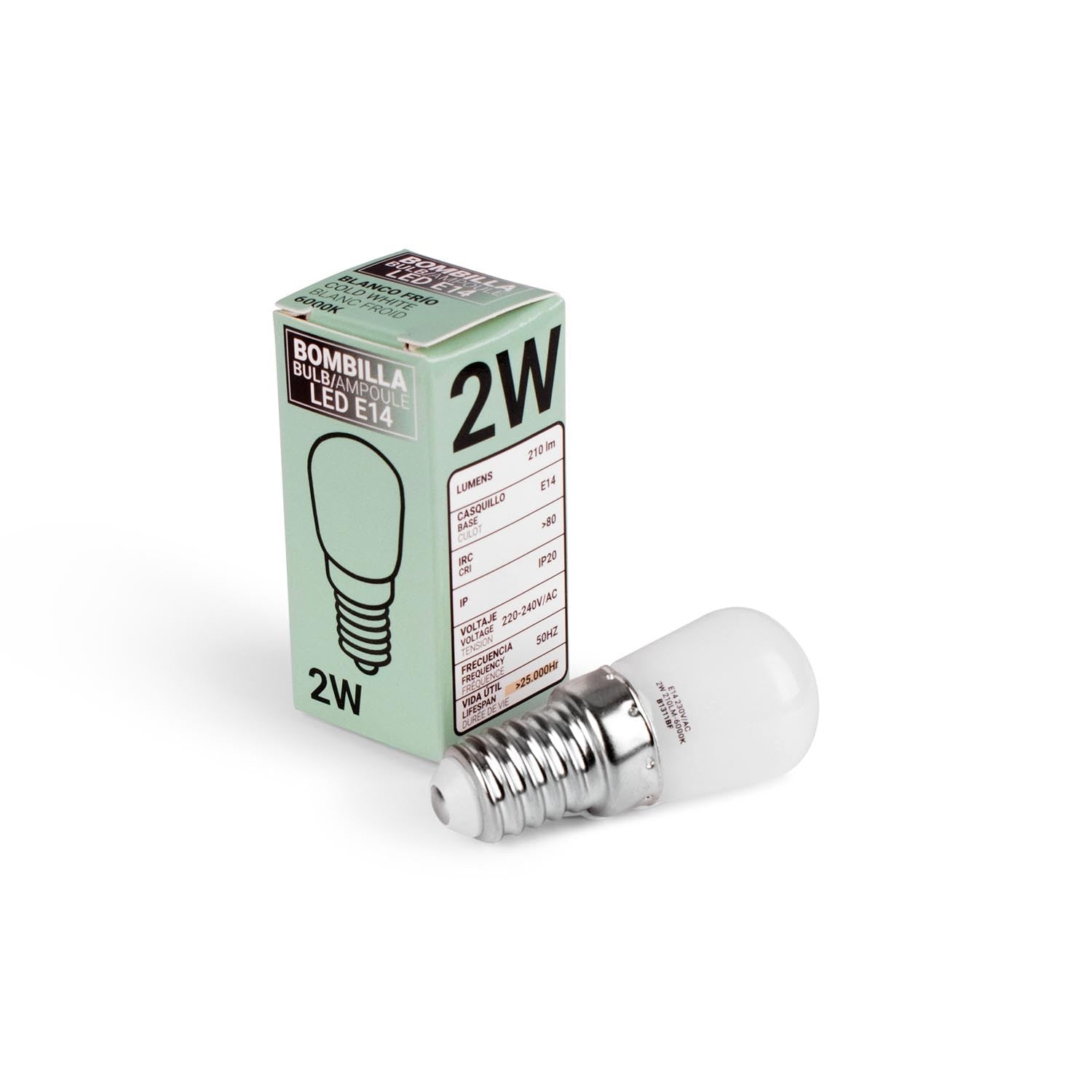 Bombilla LED E14 2W - Tamaño reducido