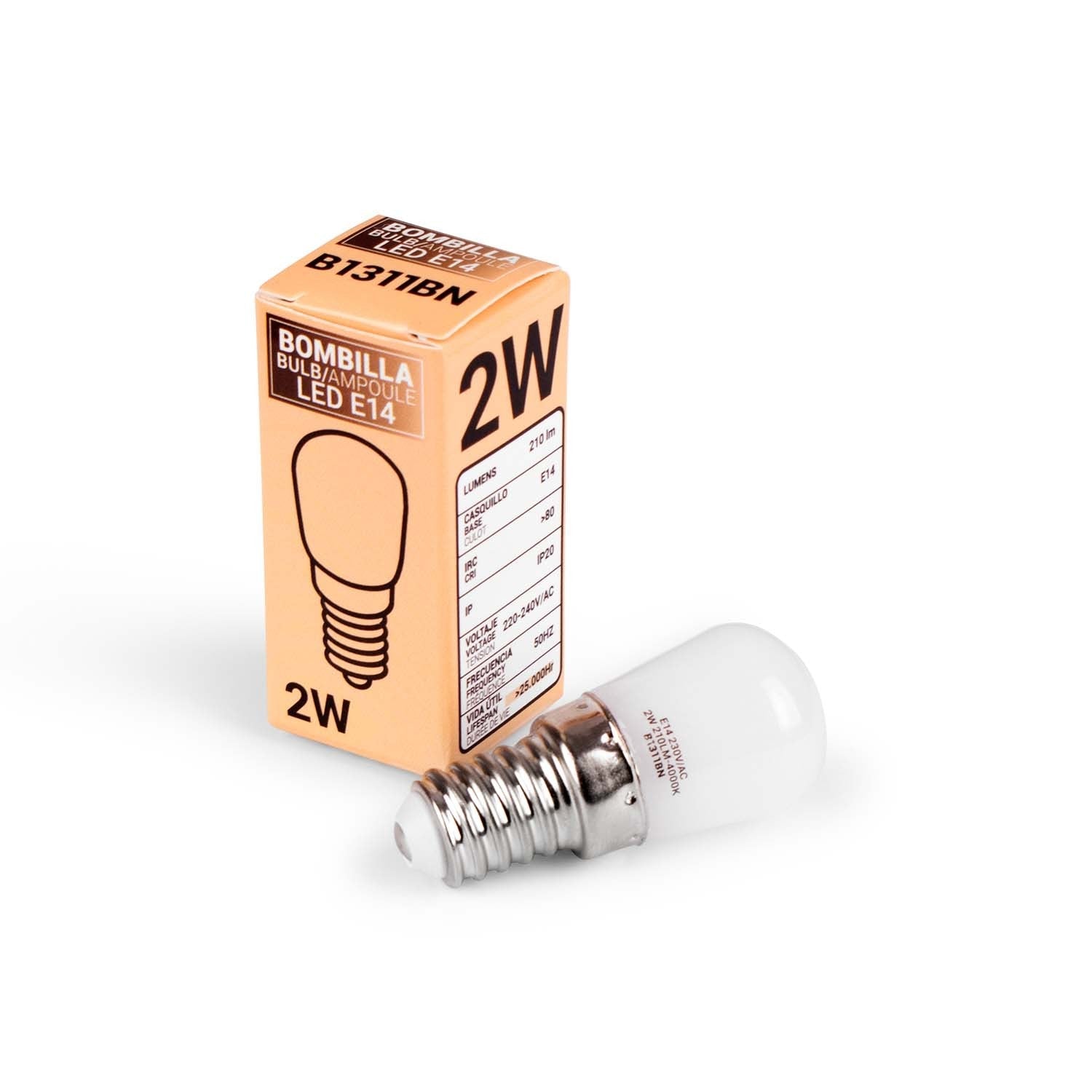 Bombilla LED E14 2W - Tamaño reducido