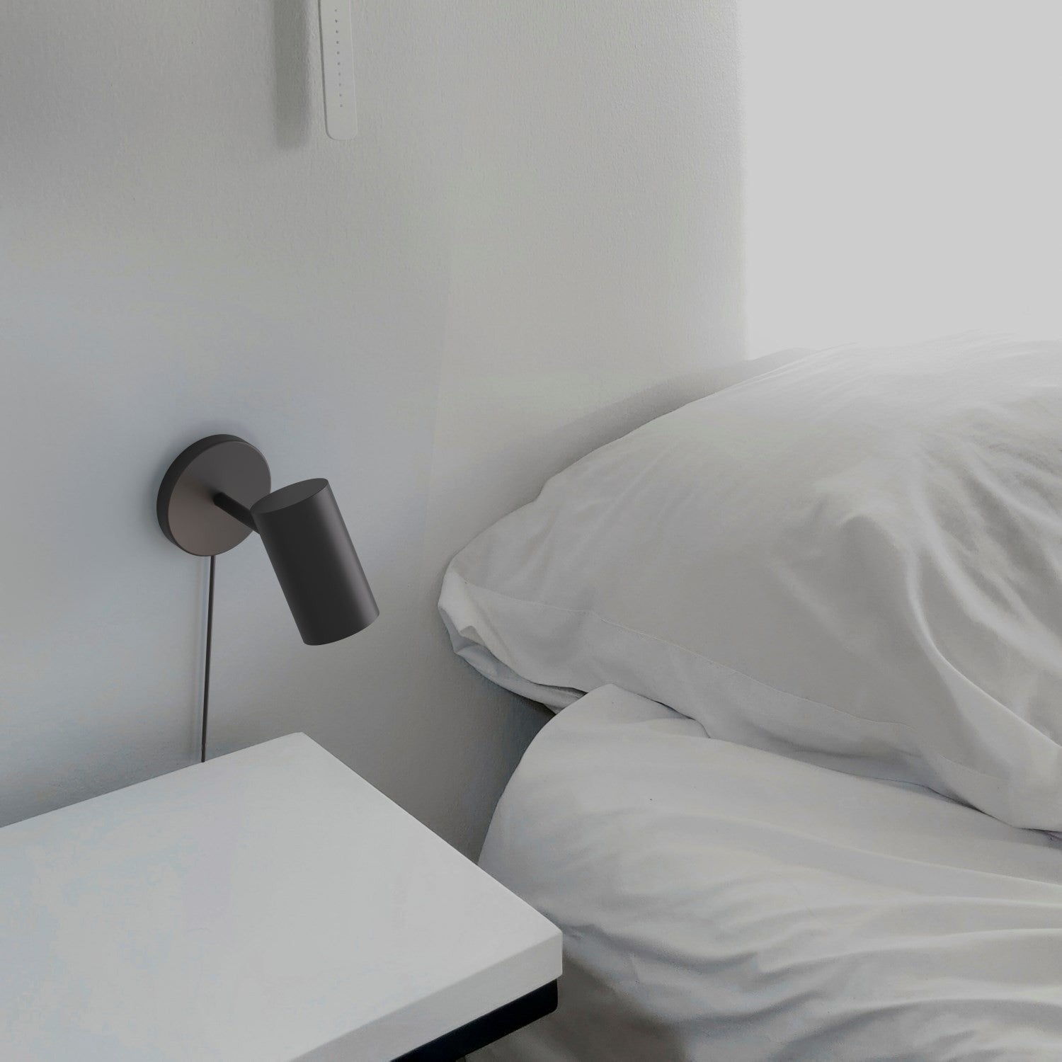 Aplique de pared interior orientable "Ben" con cable y enchufe - E27