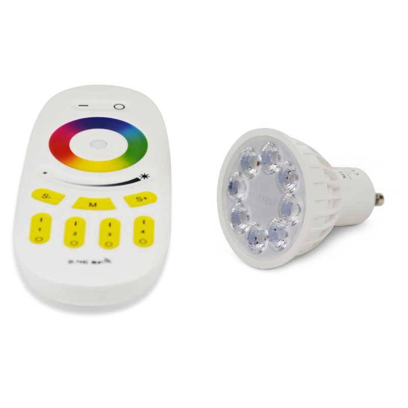 Bombilla GU10 LED RGBW+CCT - 4W - Control por RF - 240lm - Milight