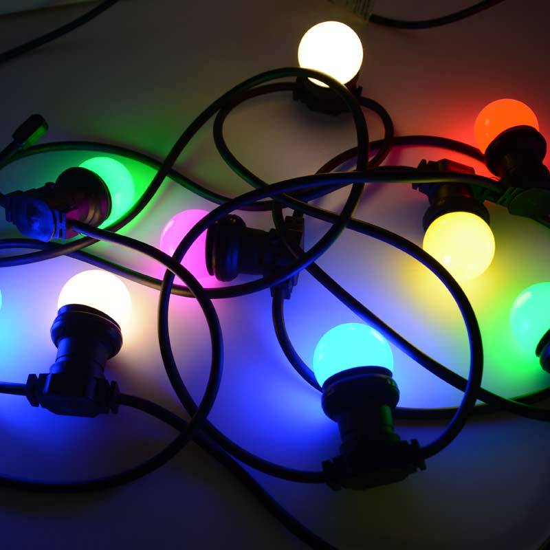 Bombilla de colores LED E27 G45 - 1W