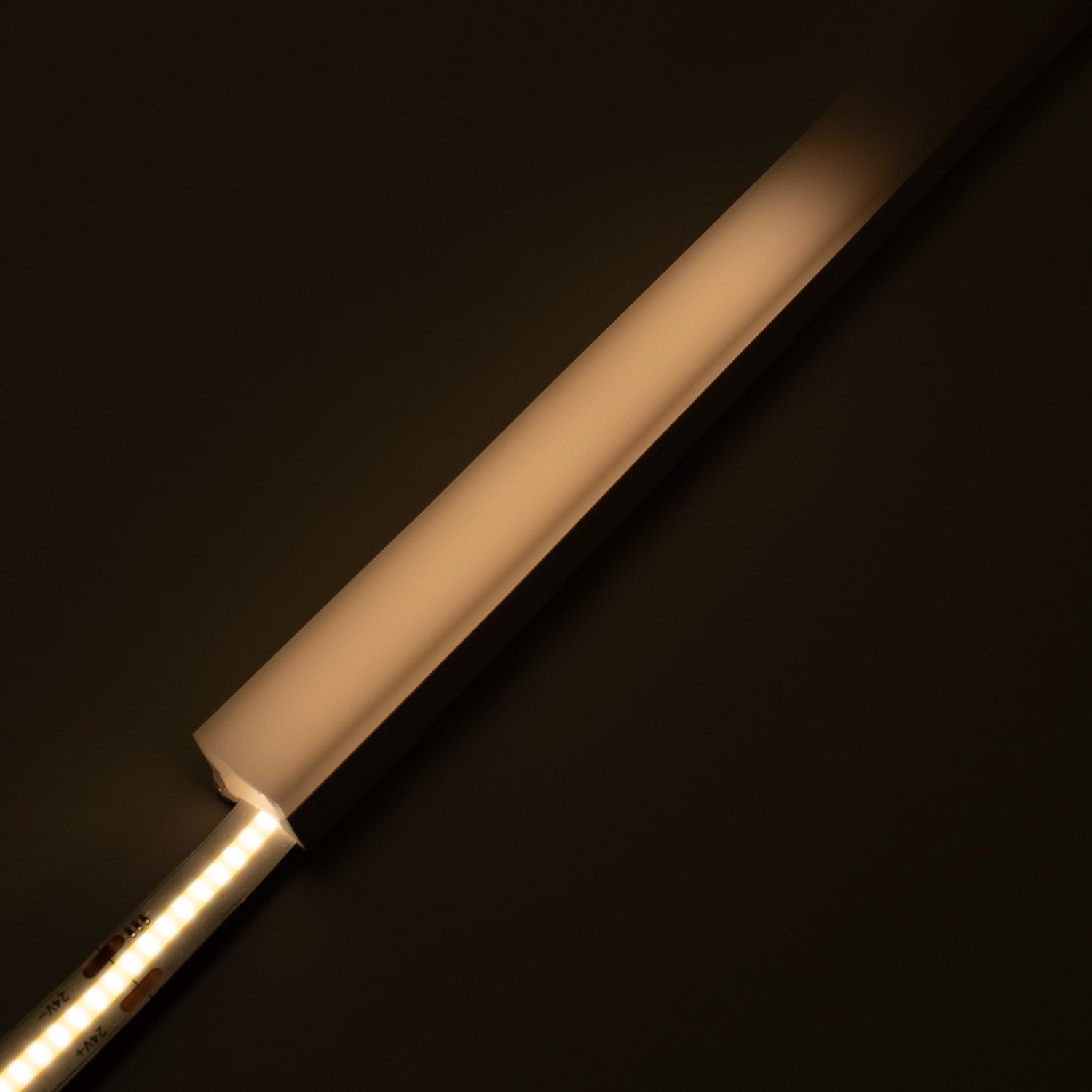 Funda de silicona flexible blanca - Tira LED a neón - 16x16 mm - 3 lados - Superficie