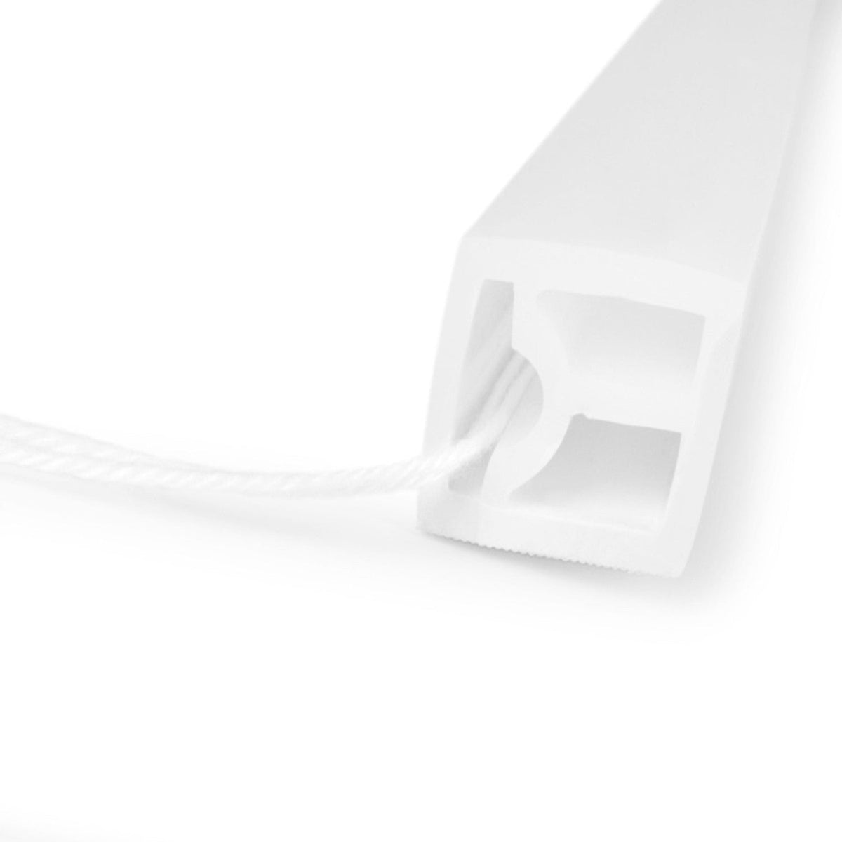 Funda de silicona flexible para convertir tira LED a neón - 16x16mm - 5 metros - PCB hasta 10mm - Curvatura horizontal