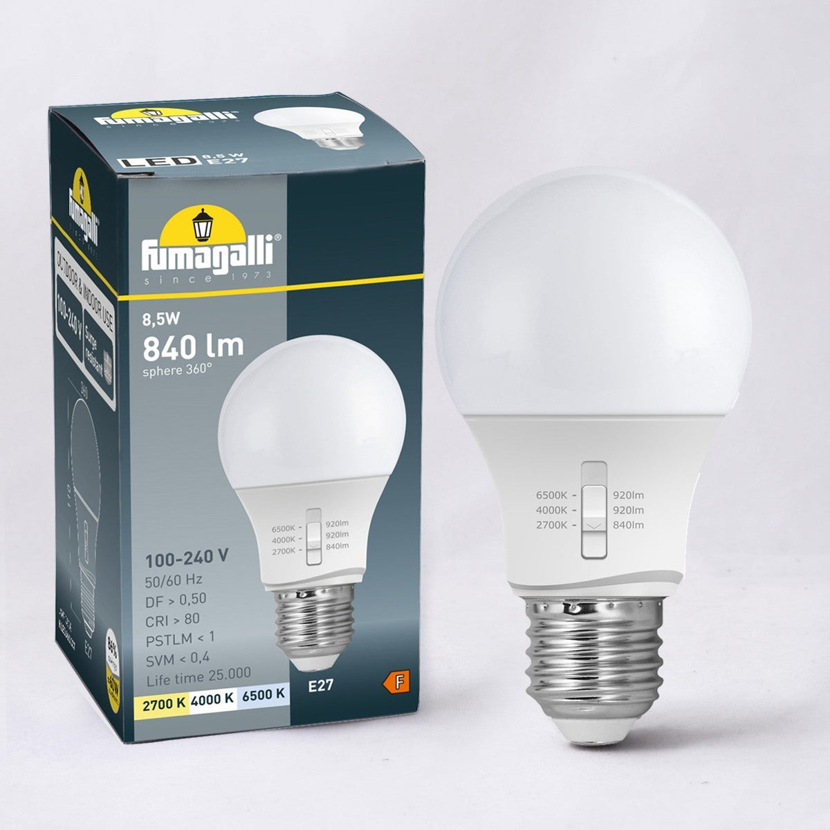 Bombilla LED E27 A60 - 8.5W - CCT - Fumagalli