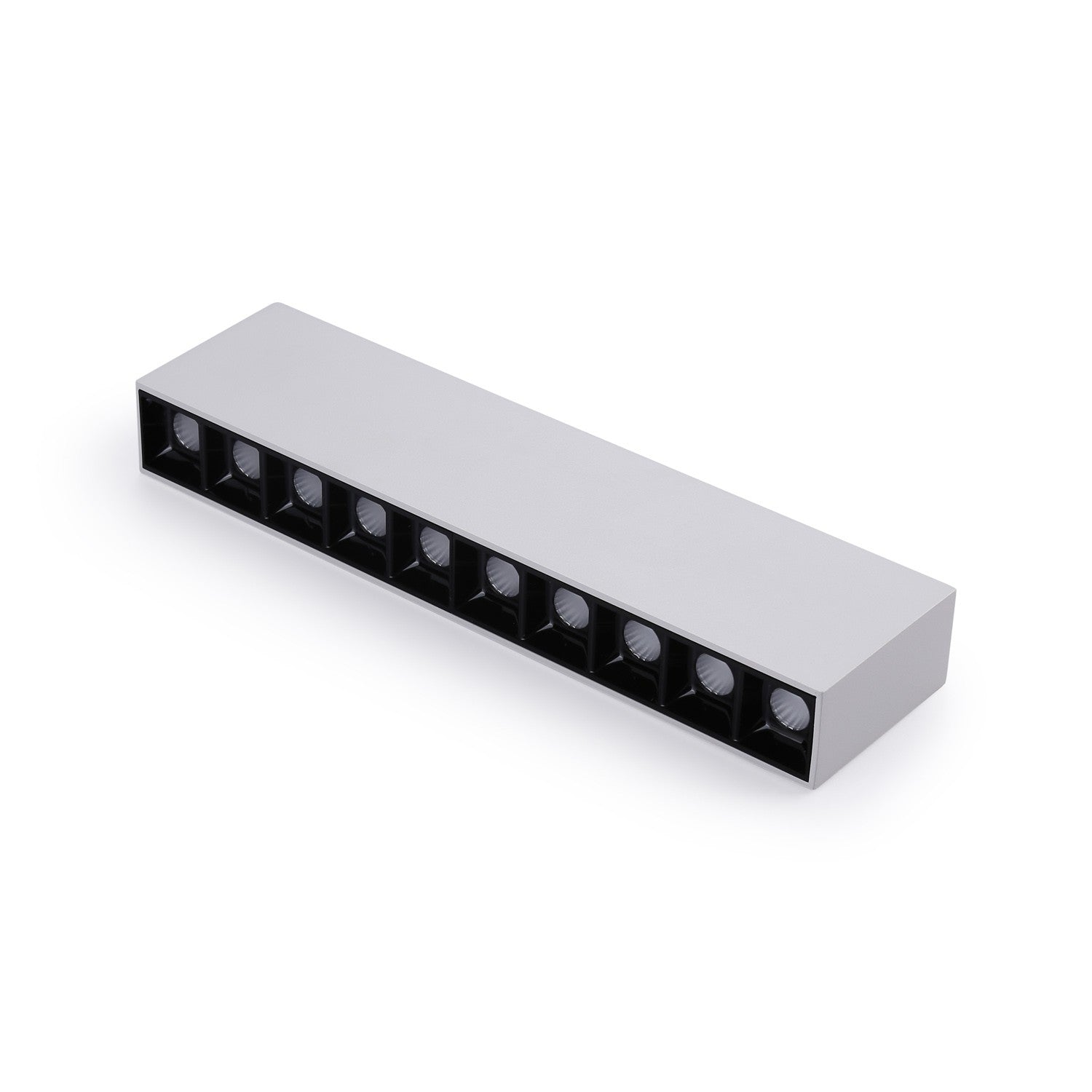 Foco lineal LED superficie color blanco - 20W - UGR18 - CRI90 - Chip OSRAM