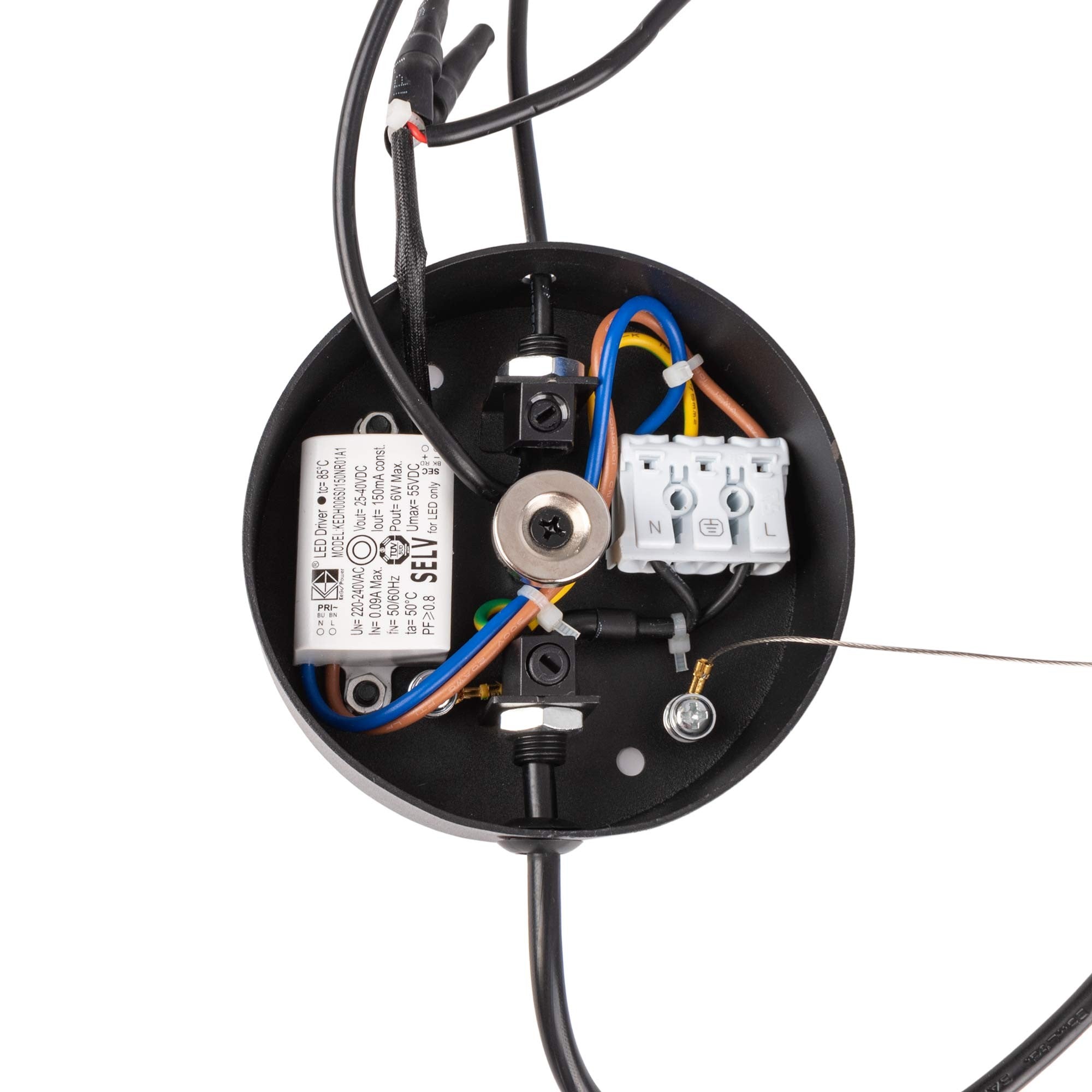 Lámpara colgante de diseño "Nébula" con enchufe e interruptor - 1x6W