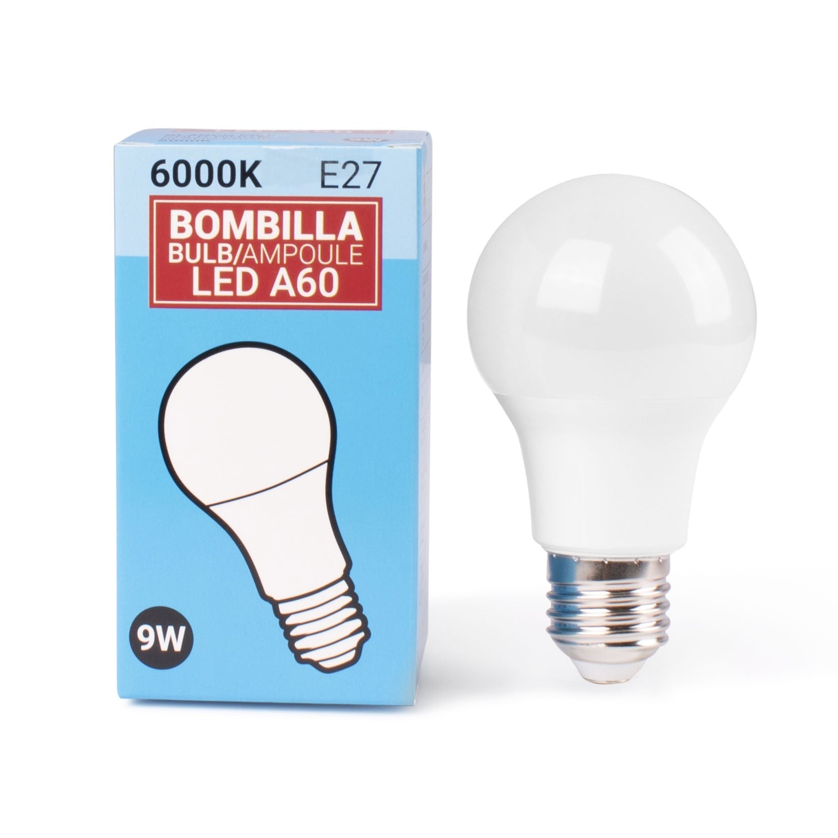 Bombilla LED E27 A60 - 9W