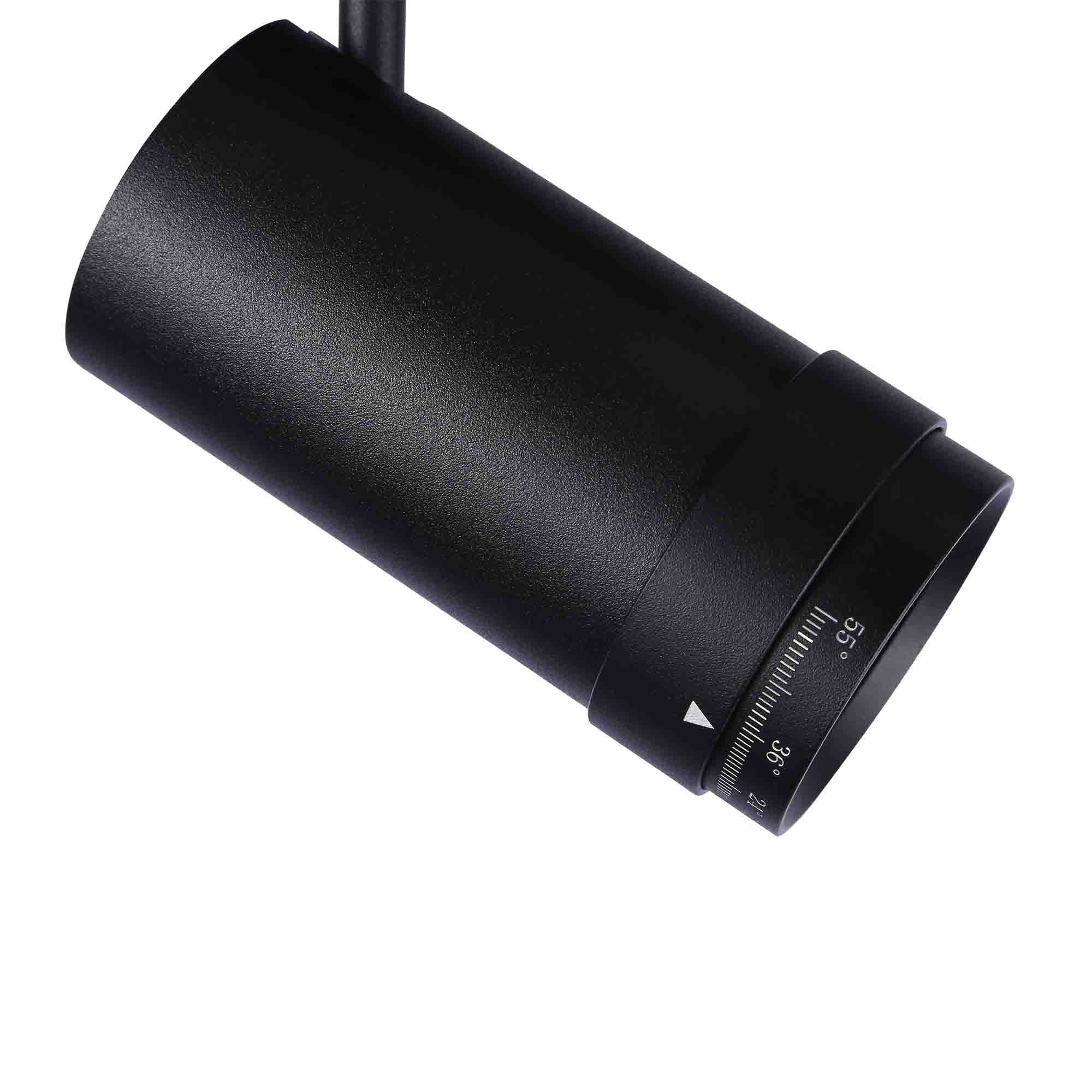 Foco LED para carril magnético con Zoom 10-55º - 48V - 12W