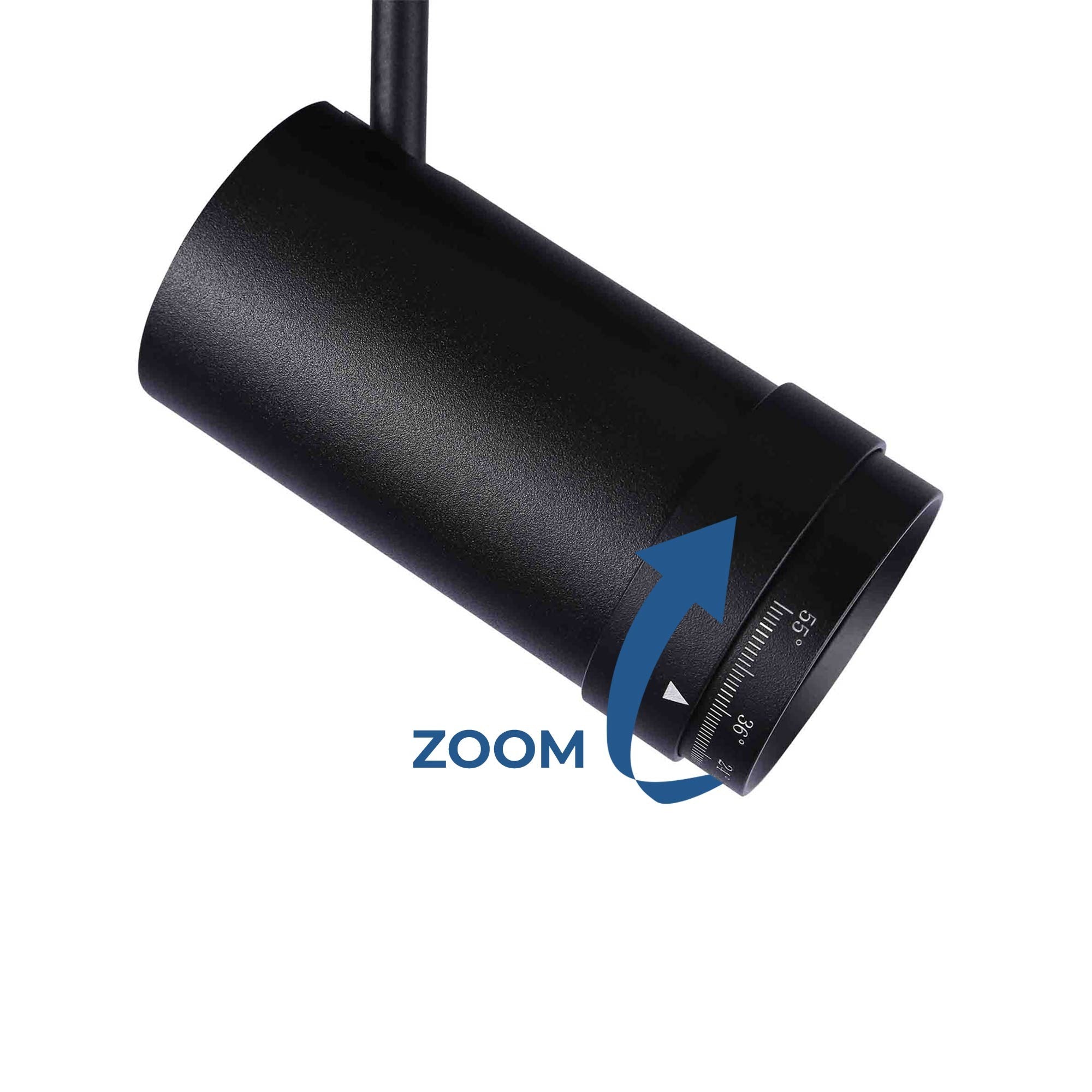 Foco LED para carril magnético con Zoom 10-55º - 48V - 25W