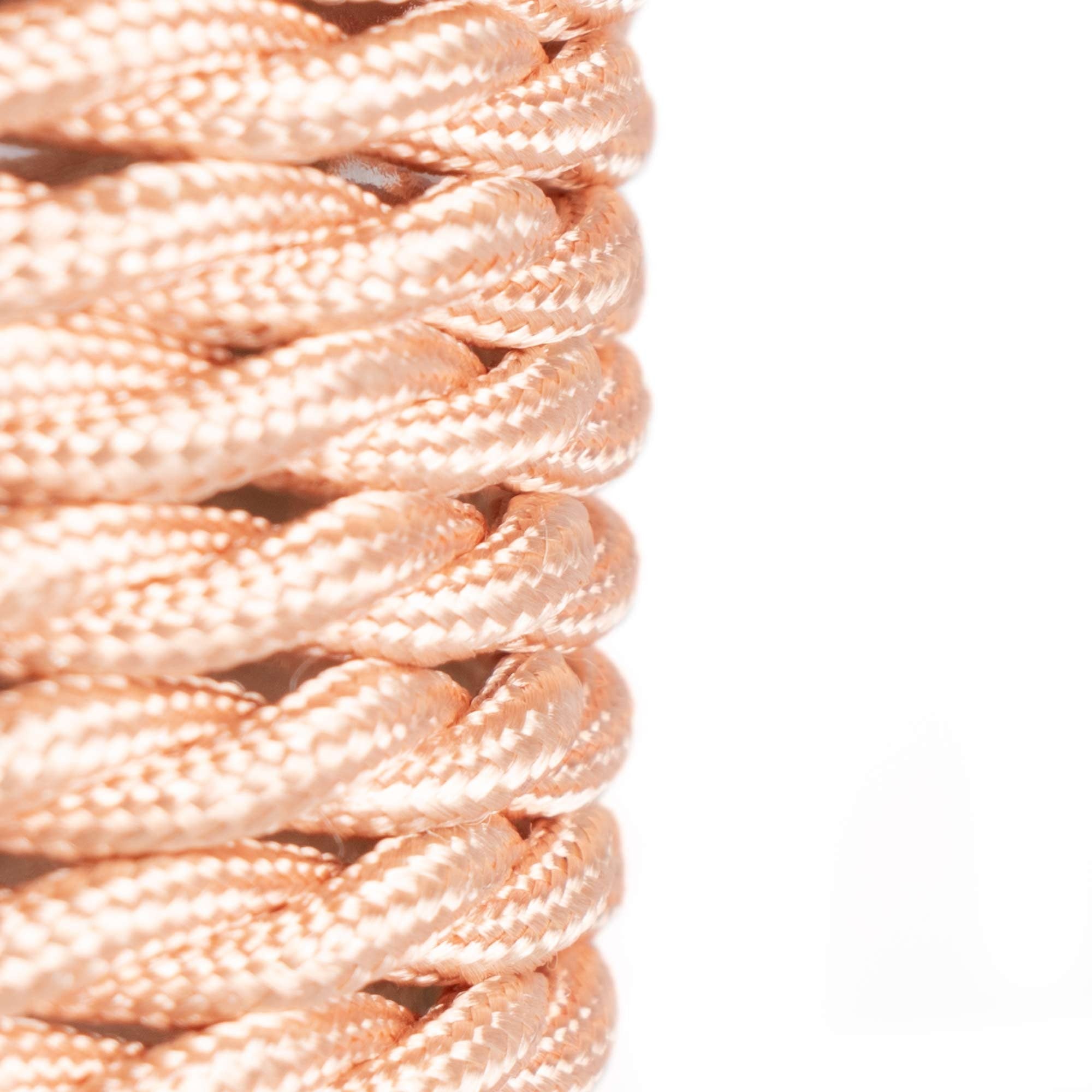 Cable eléctrico trenzado en tejido efecto seda gold rose