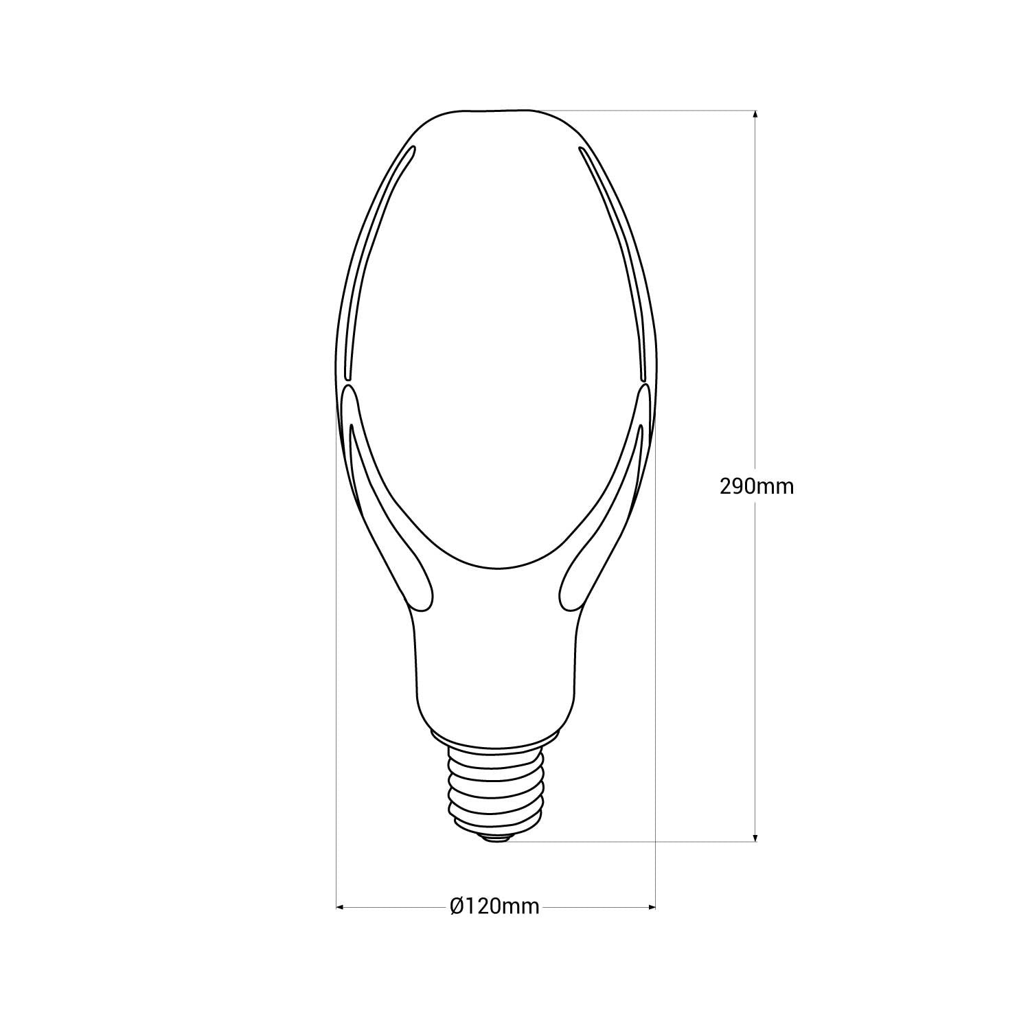 Bombilla industrial LED E40 - 70W - ⌀120mm