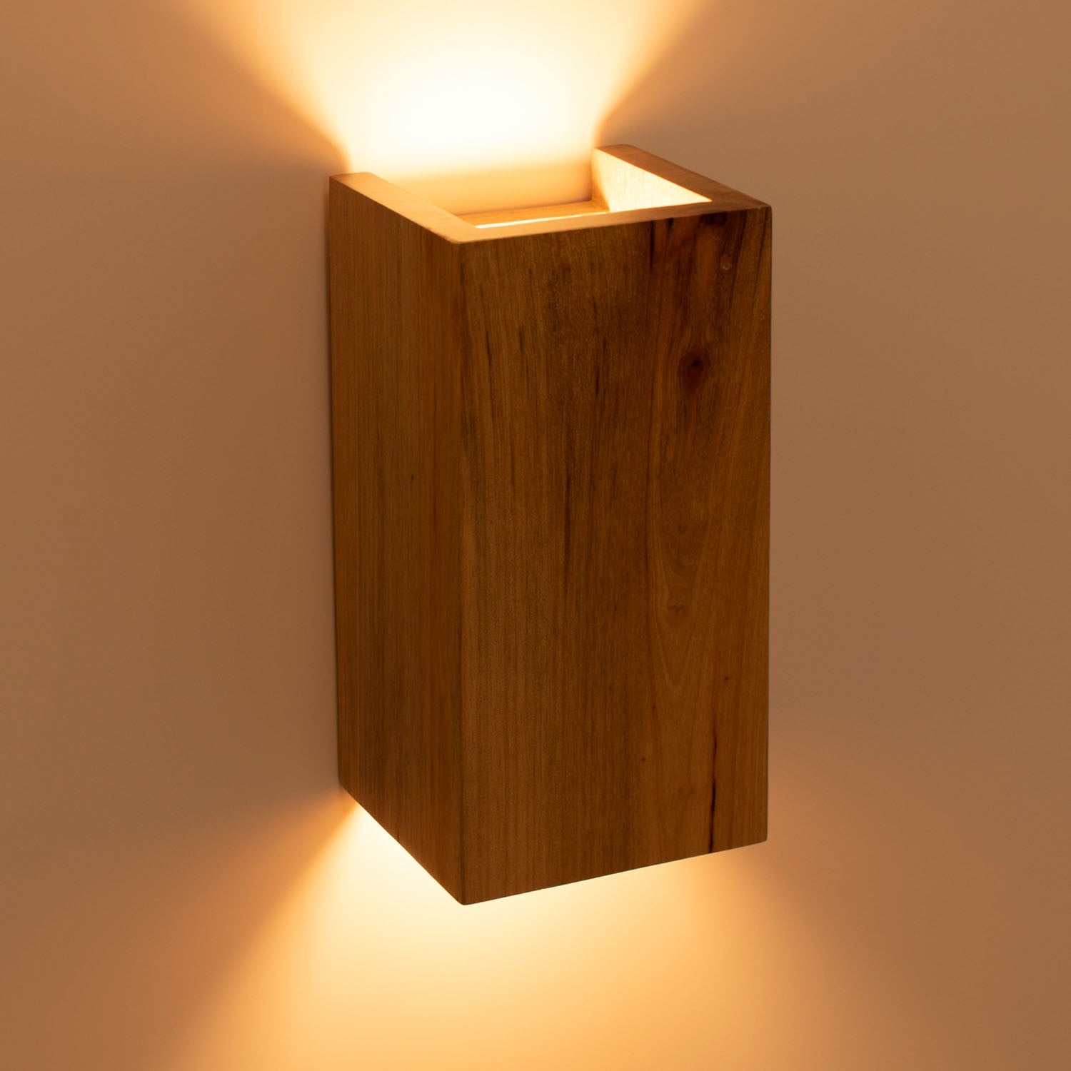 Aplique de pared bidireccional madera "Durga" - 2 x GU10 - Interior