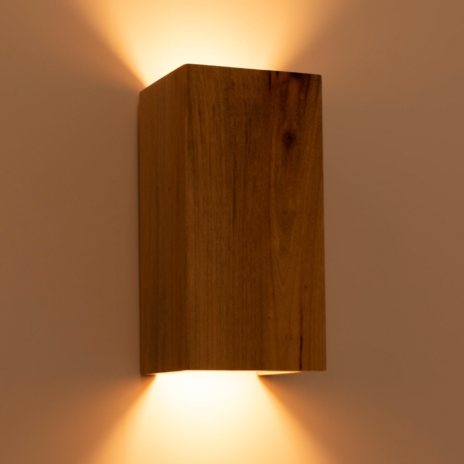 Aplique de pared bidireccional madera "Durga" - 2 x GU10 - Interior