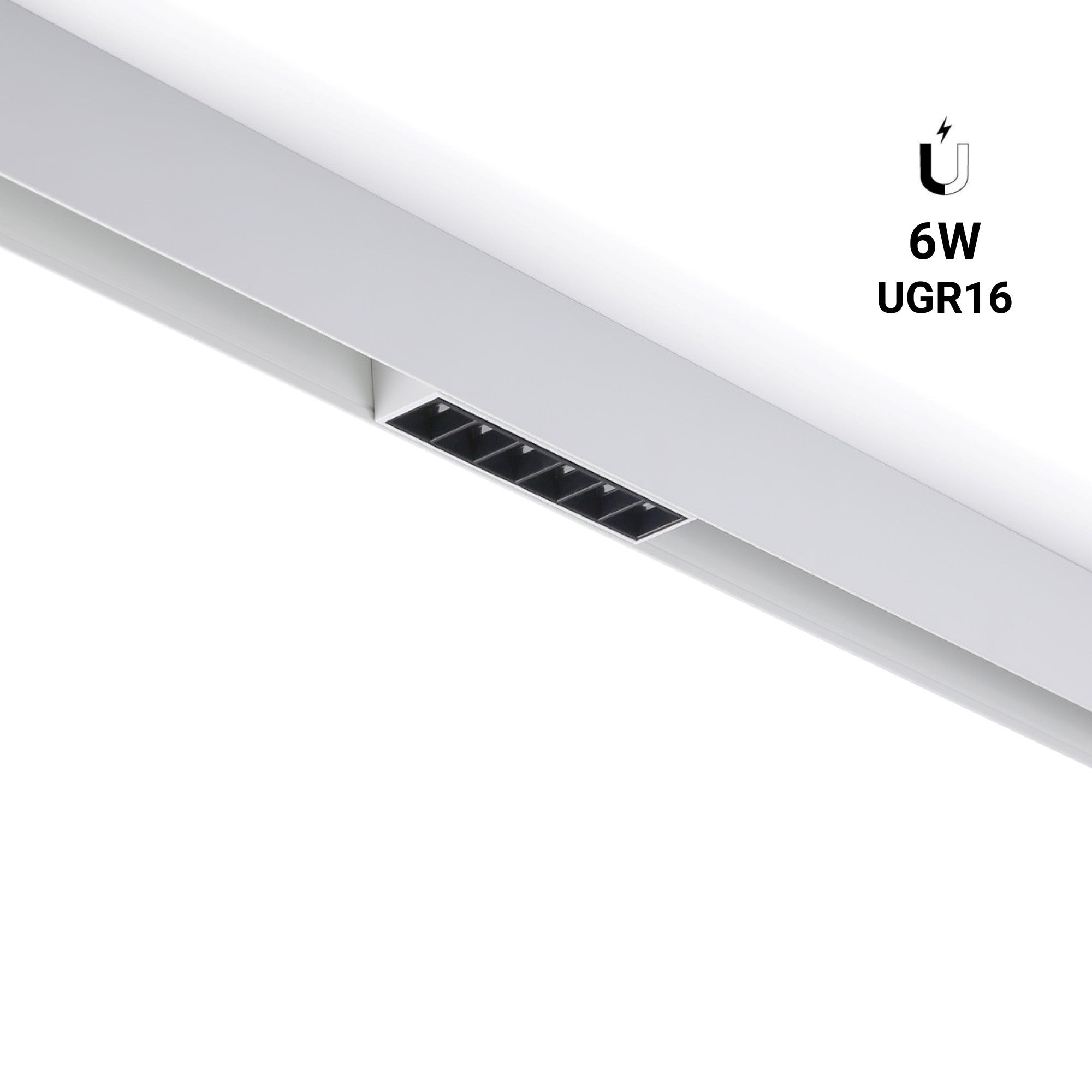 Luminaria lineal LED para carril magnético 48V - 6W - UGR 16