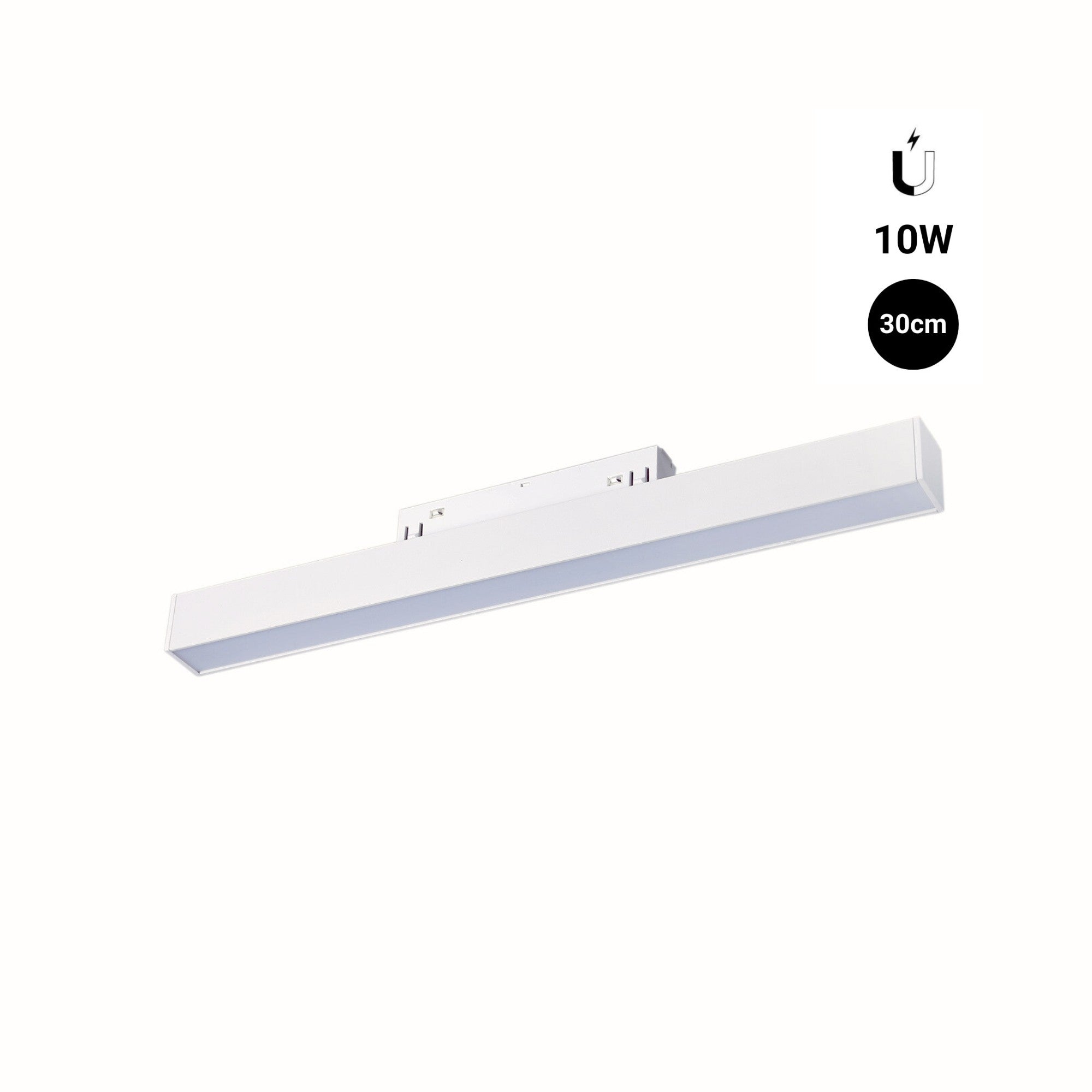Luminaria lineal LED opal para carril magnético 48V - 10W