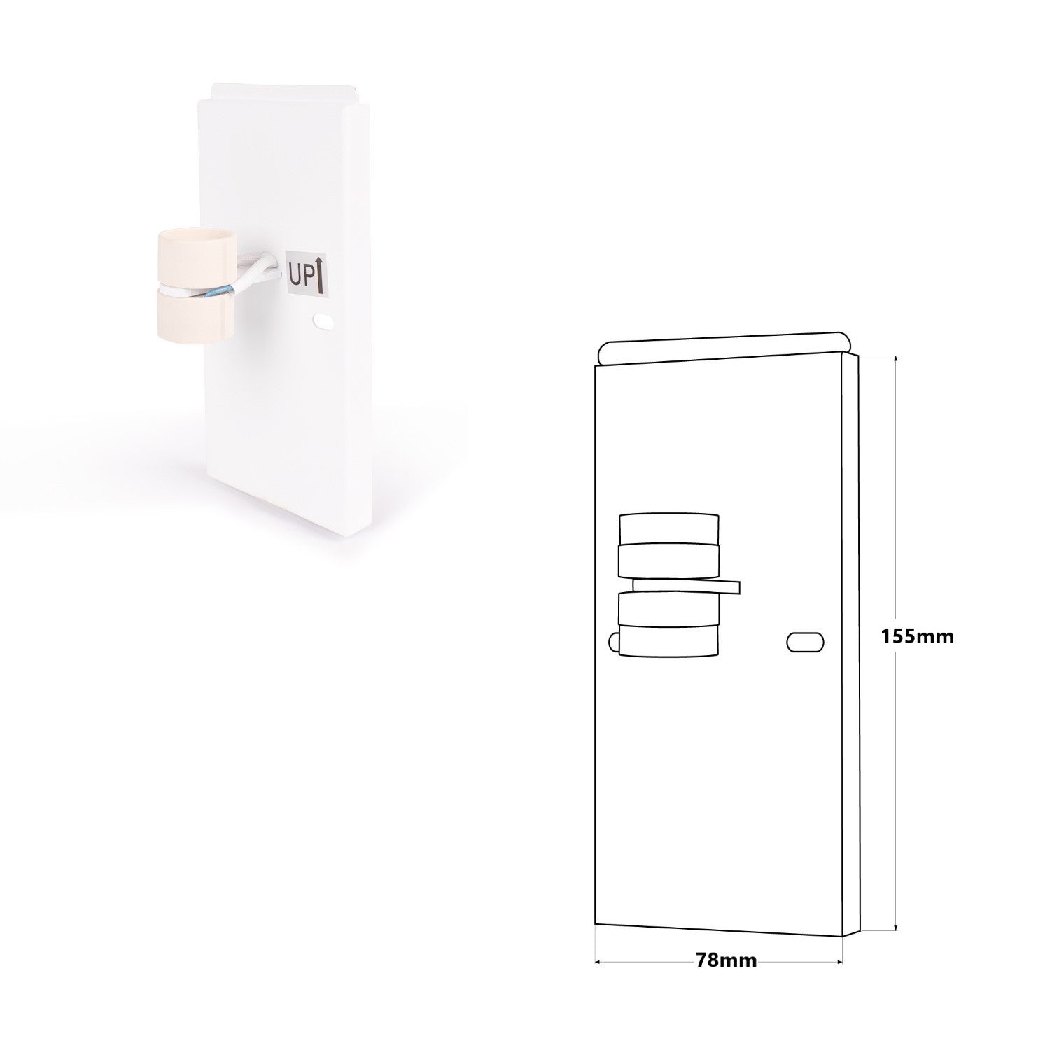 Aplique de pared bidireccional madera "Durga" - 2 x GU10 - Interior