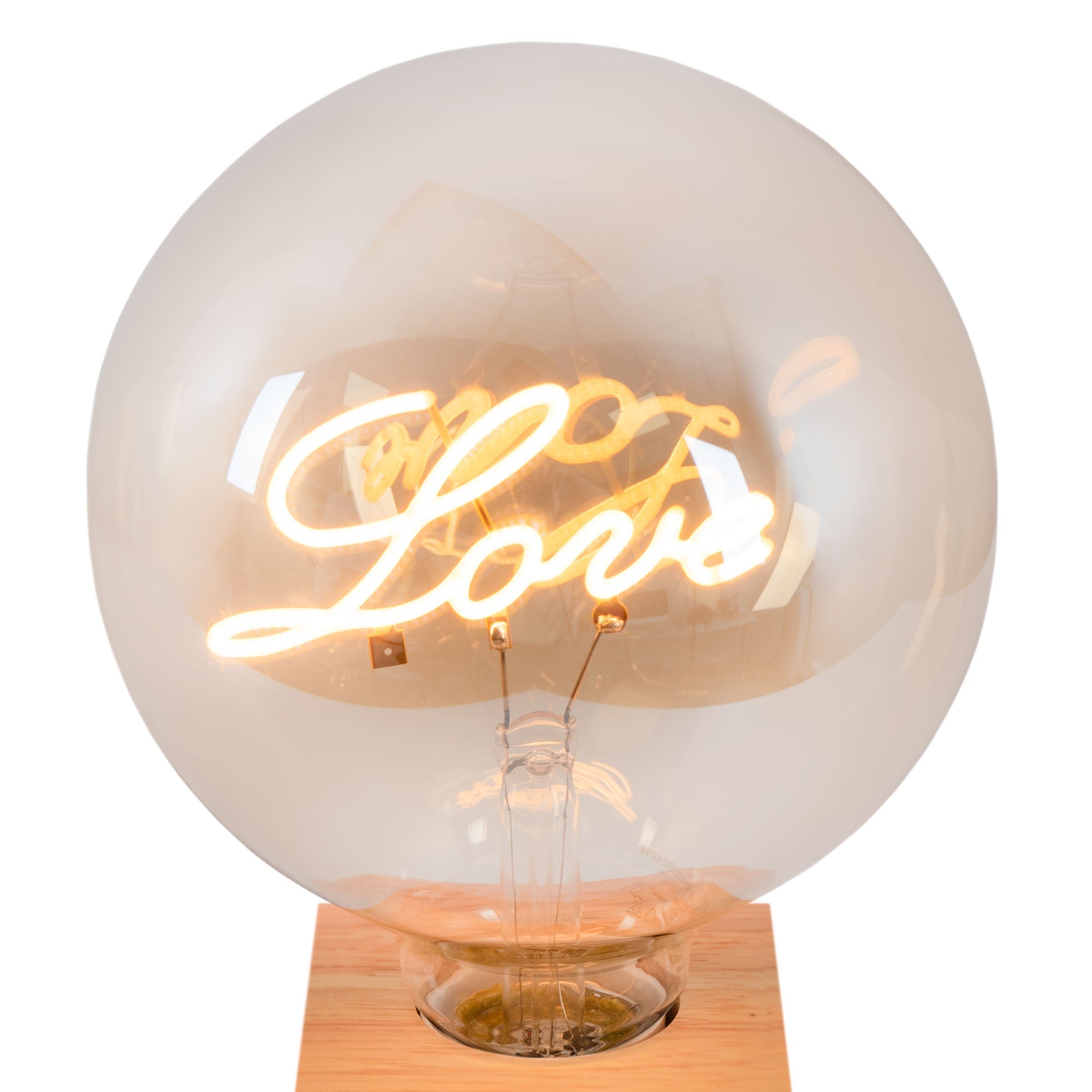 Bombilla decorativa filamento "LOVE" - E27 G125 - 4W - 2200K
