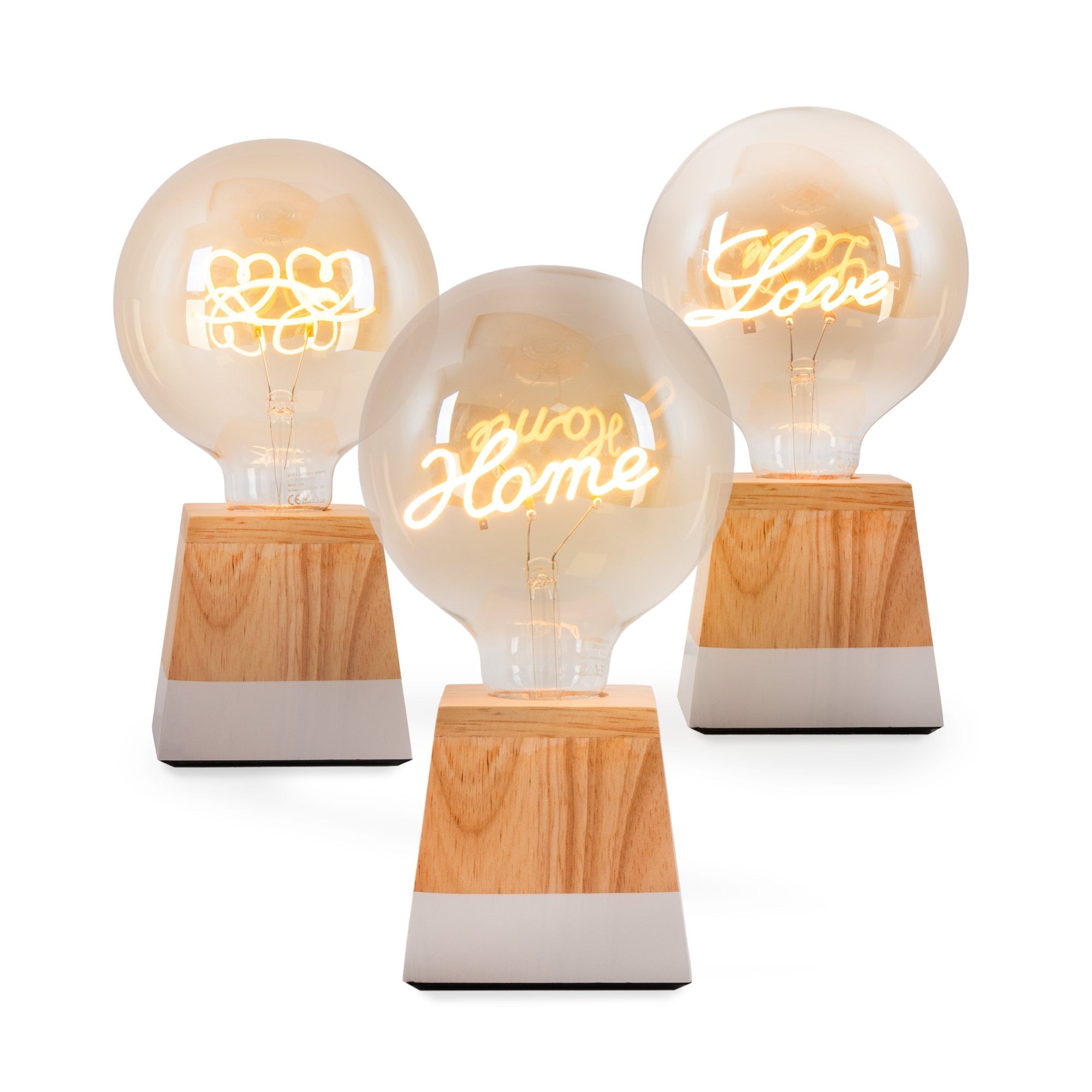 Bombilla decorativa filamento "Hearts" E27 G125 - 4W - 2200K