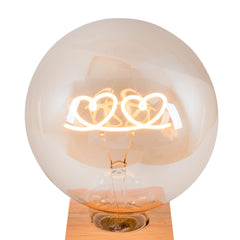 Bombilla decorativa filamento "Hearts" E27 G125 - 4W - 2200K