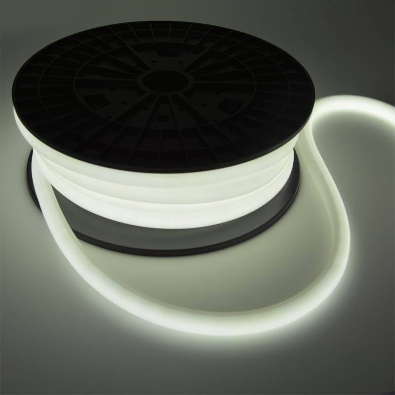 Neón LED flexible 24V DC - 12x12mm - 10 metros -  Kit completo - 180 LED/m - 12W/m - IP65 - Curvatura vertical