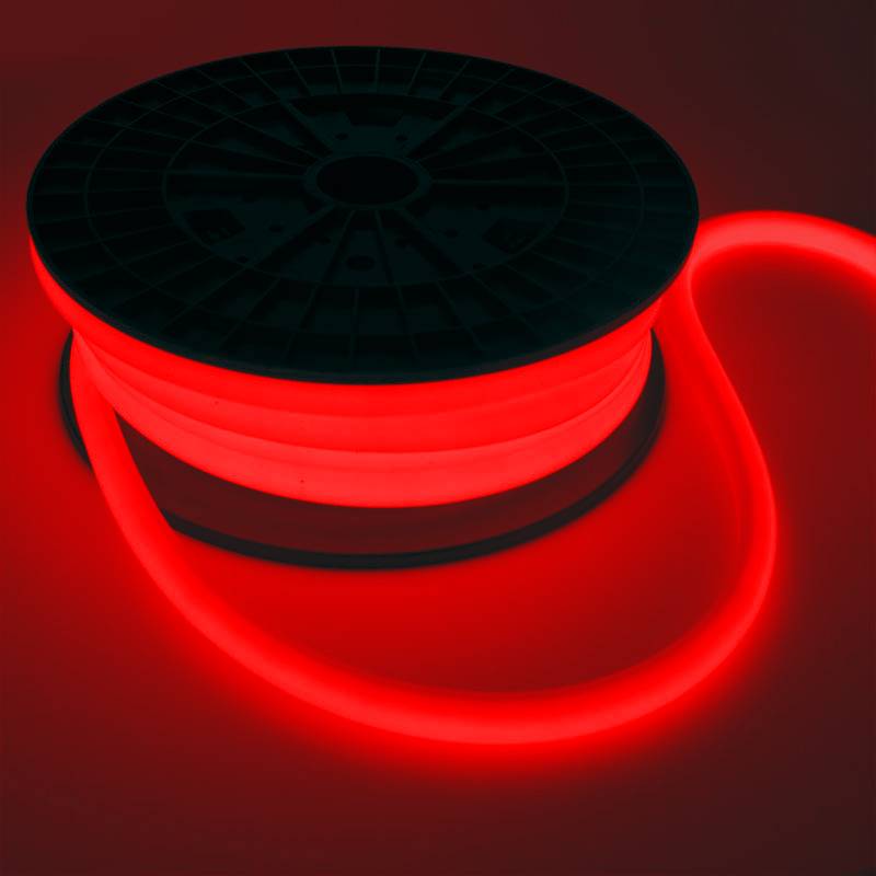 Neón LED flexible 24V DC - 12x12mm - 10 metros -  Kit completo - 180 LED/m - 12W/m - IP65 - Curvatura vertical