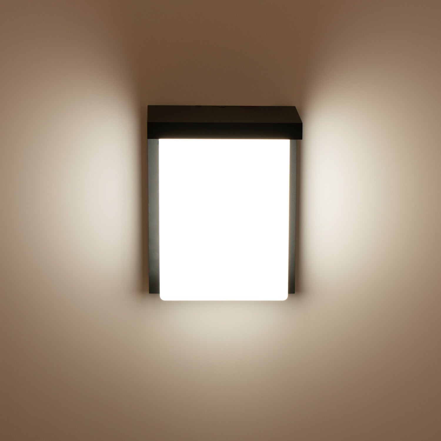 Aplique de pared exterior en aluminio "Block" - Potencia ajustable: 12W-14W-16W - CCT