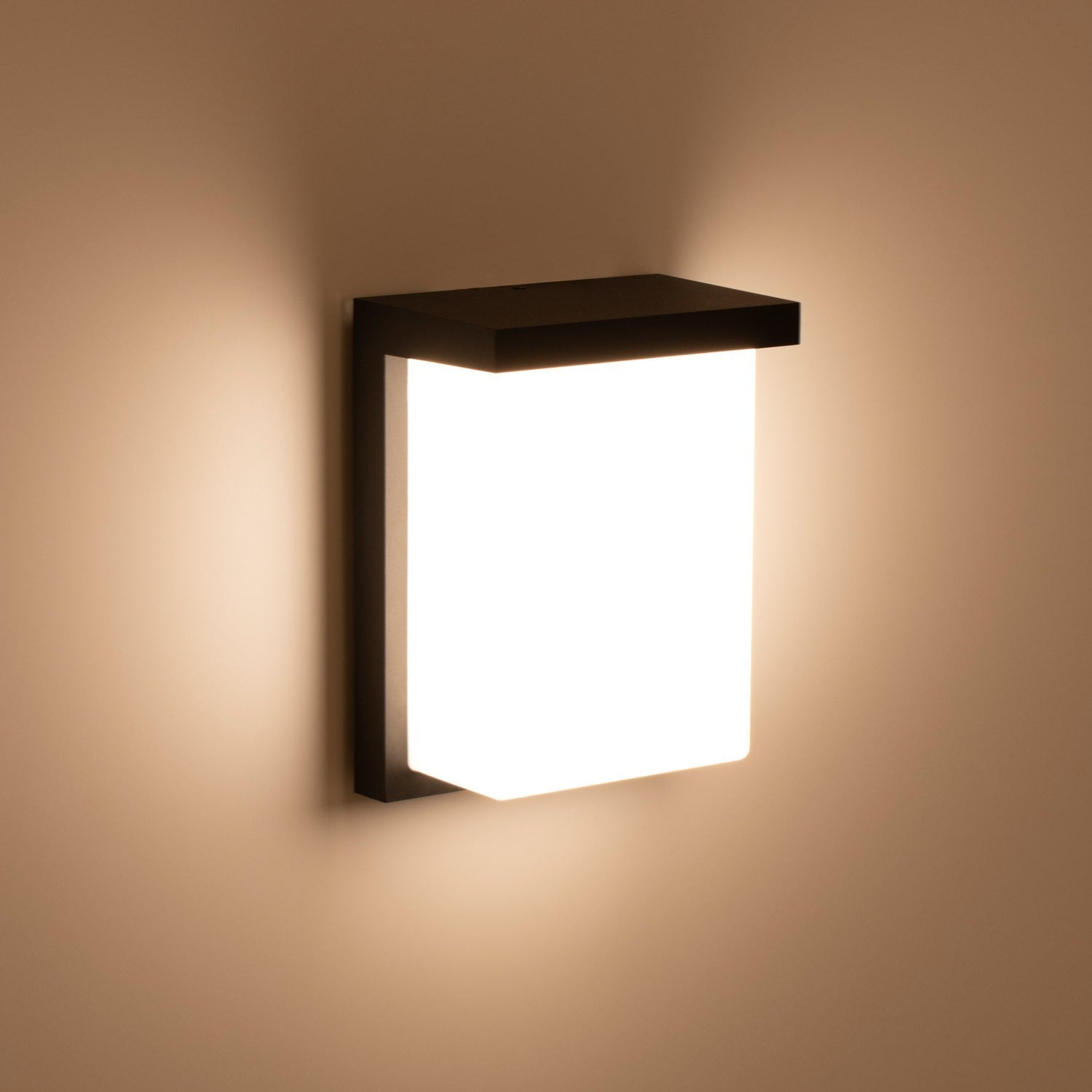 Aplique de pared exterior en aluminio "Block" - Potencia ajustable: 12W-14W-16W - CCT