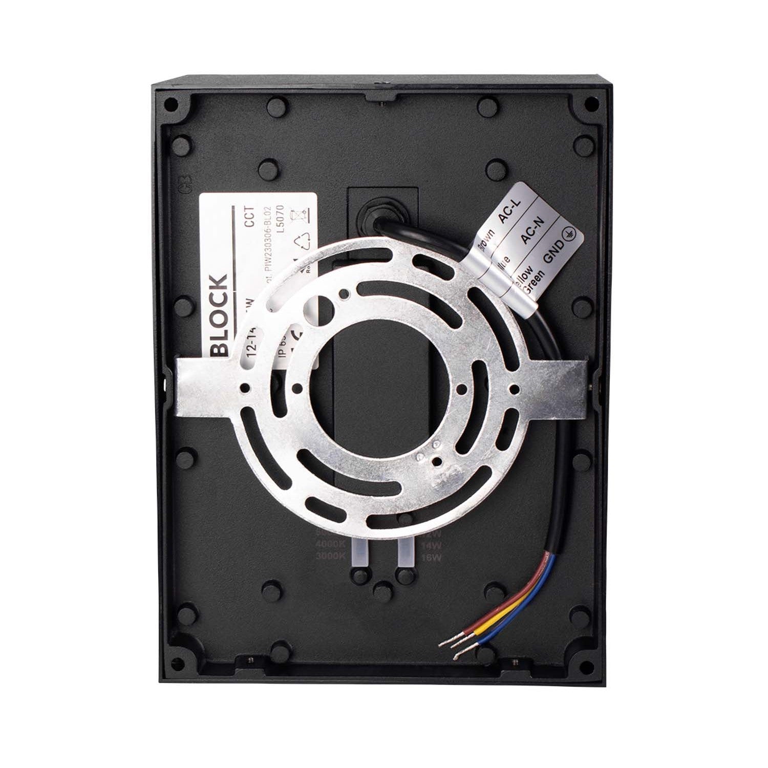 Aplique de pared exterior en aluminio "Block" - Potencia ajustable: 12W-14W-16W - CCT