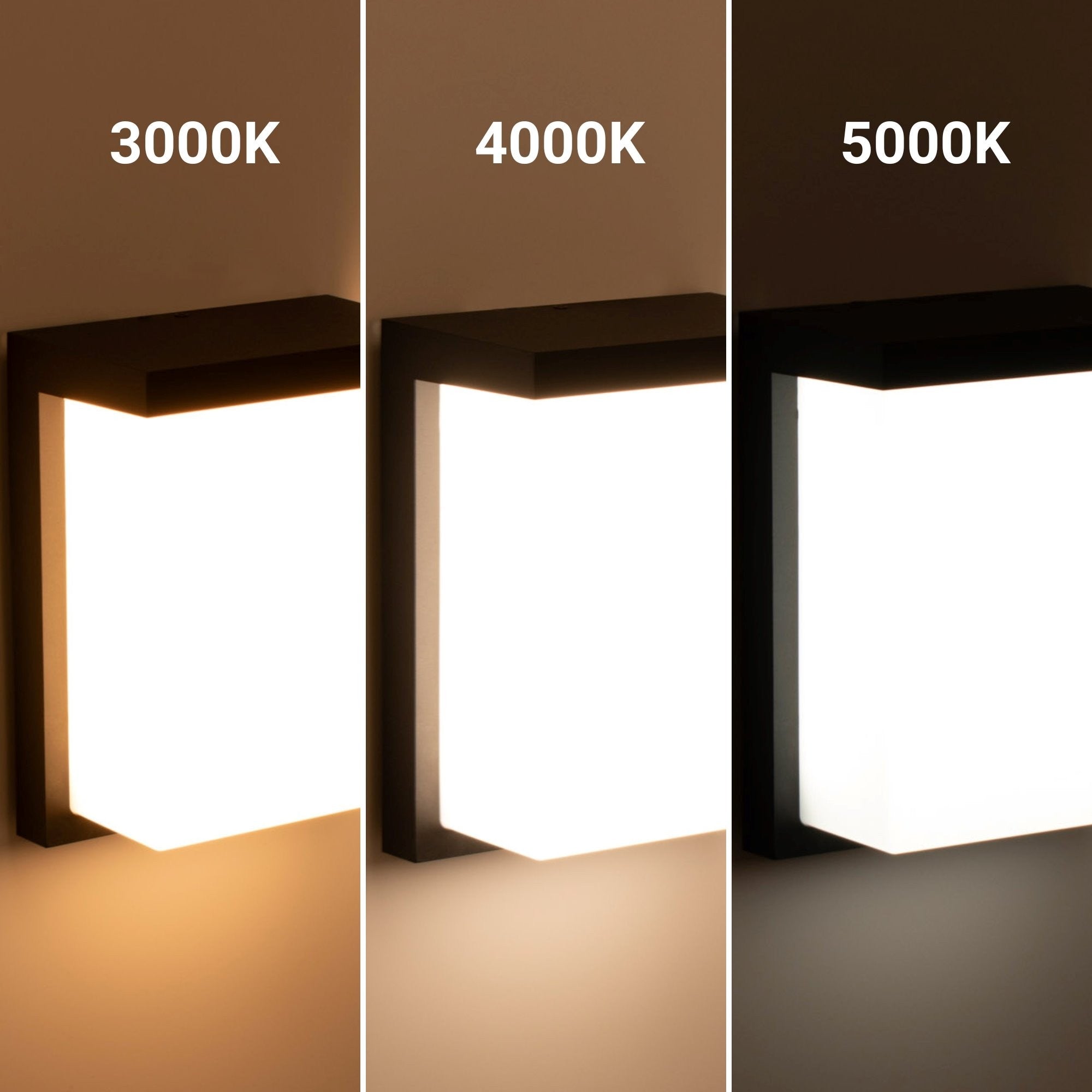 Aplique de pared exterior en aluminio "Block" - Potencia ajustable: 12W-14W-16W - CCT