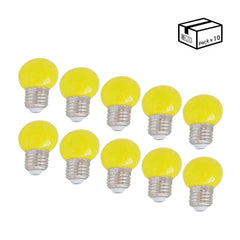 Pack de 10 Bombillas LED E27 1W de un color