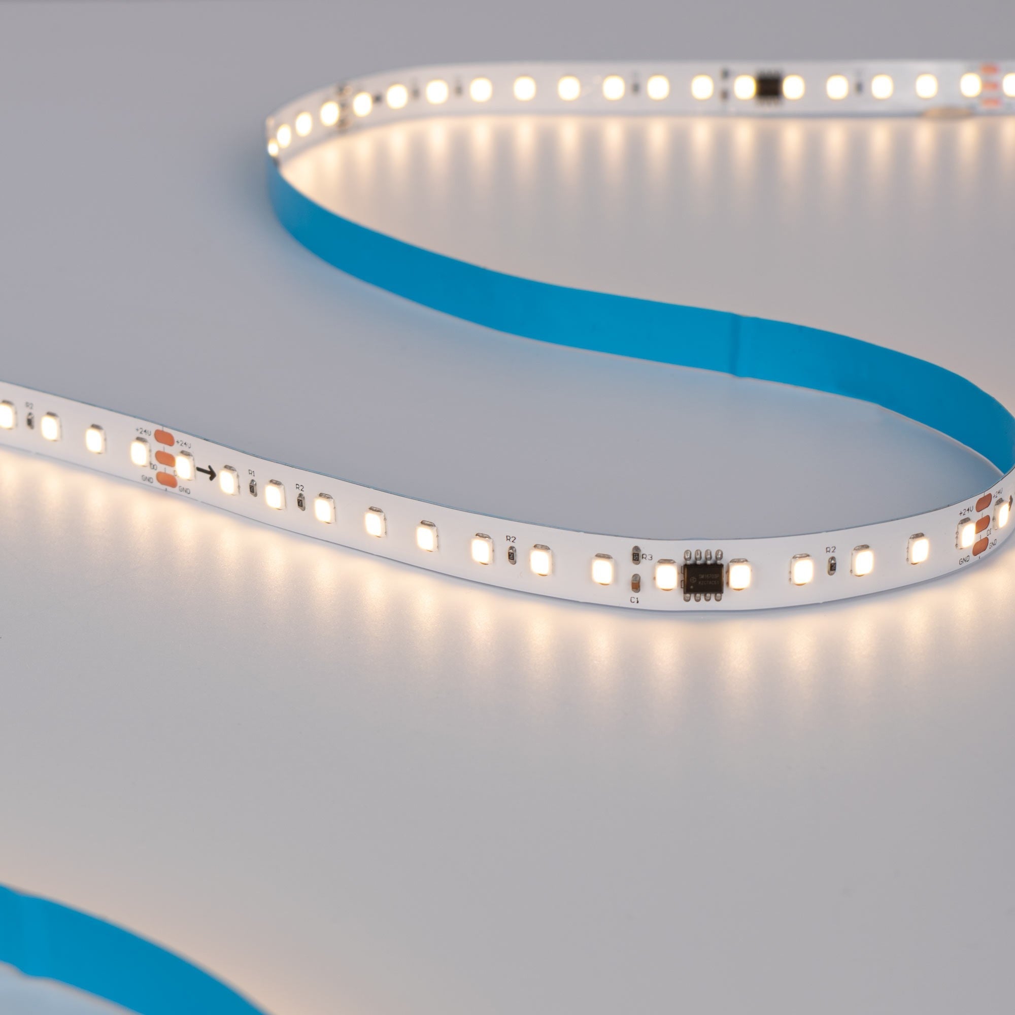 Tira LED monocolor inteligente IC 24V DC - 15W/m - IP20 - 120LED/m - Ancho 10mm - 10 metros