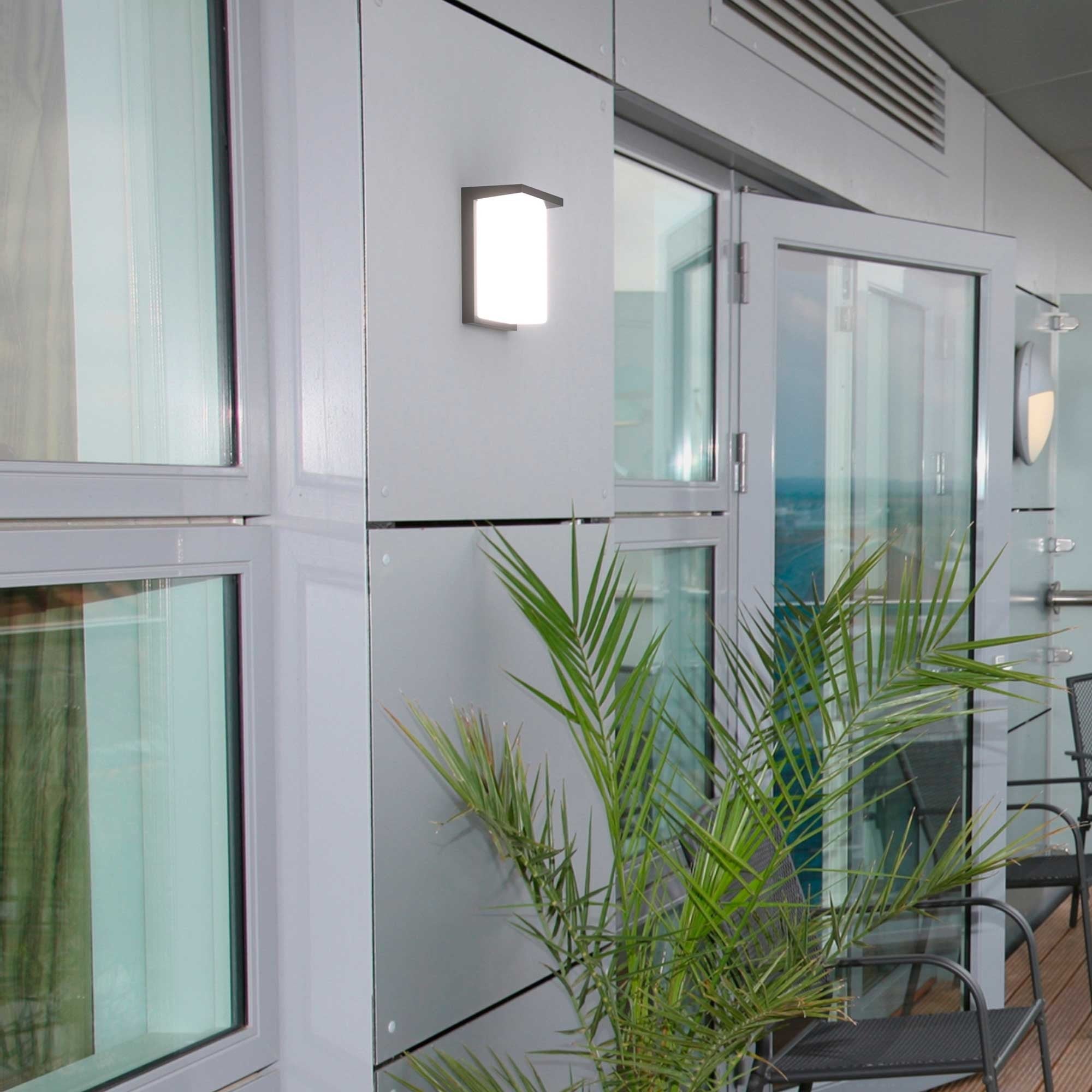Aplique de pared exterior en aluminio "Block" - Potencia ajustable: 12W-14W-16W - CCT