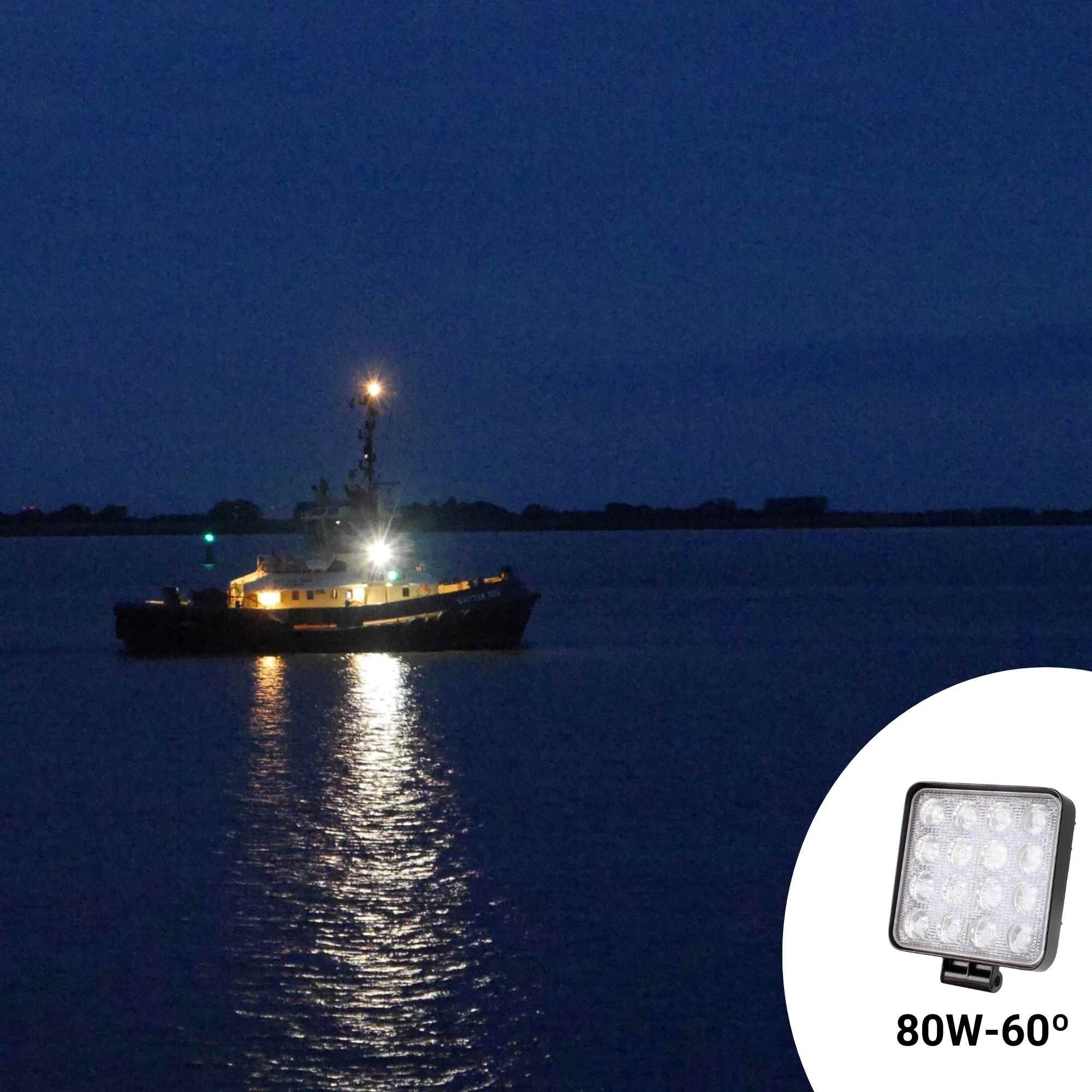 Faro LED 4x4 todoterreno - 80W - 10-40V DC - 4 Pulgadas - 8000lm - Ángulo 60º