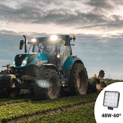 Faro LED 4x4 todoterreno - 48W - 10-40V DC - 4 Pulgadas - 2000lm - Ángulo 60º