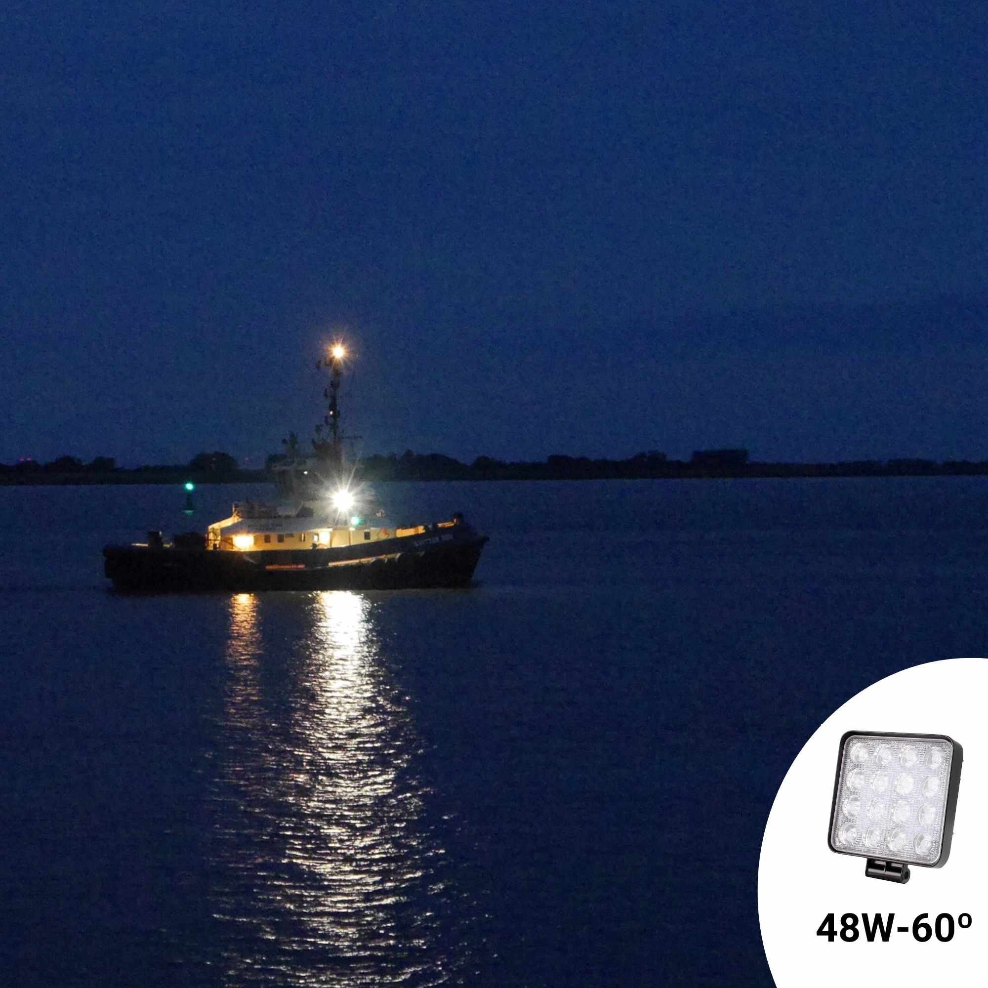 Faro LED 4x4 todoterreno - 48W - 10-40V DC - 4 Pulgadas - 2000lm - Ángulo 60º