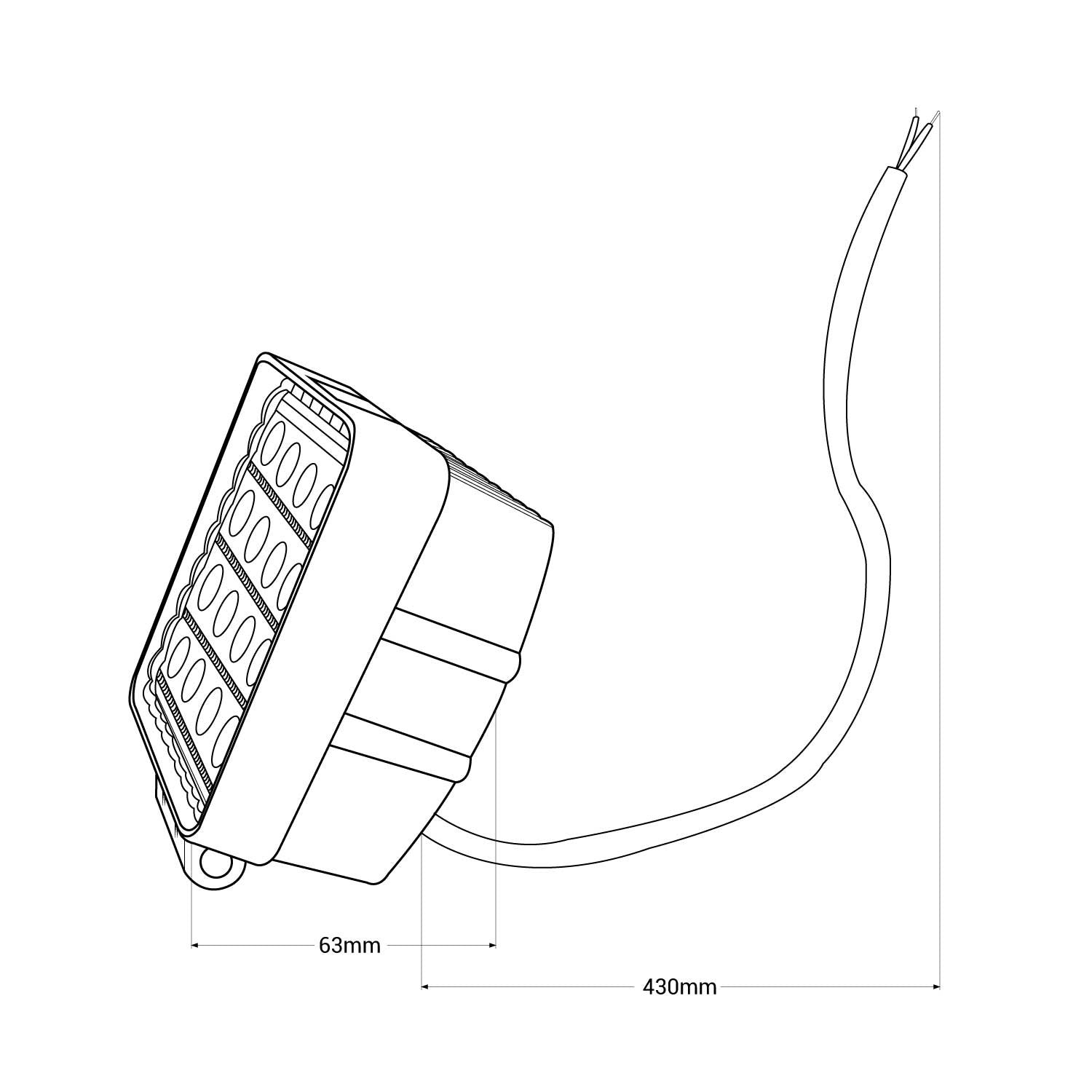 Faro LED 4x4 todoterreno - 80W - 10-40V DC - 4 Pulgadas - 8000lm - Ángulo 60º
