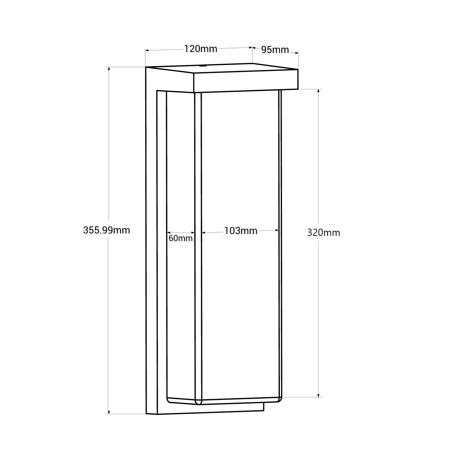 Aplique de pared exterior en aluminio "Retal" - Potencia ajustable: 18W-20W-22W - CCT- IP65