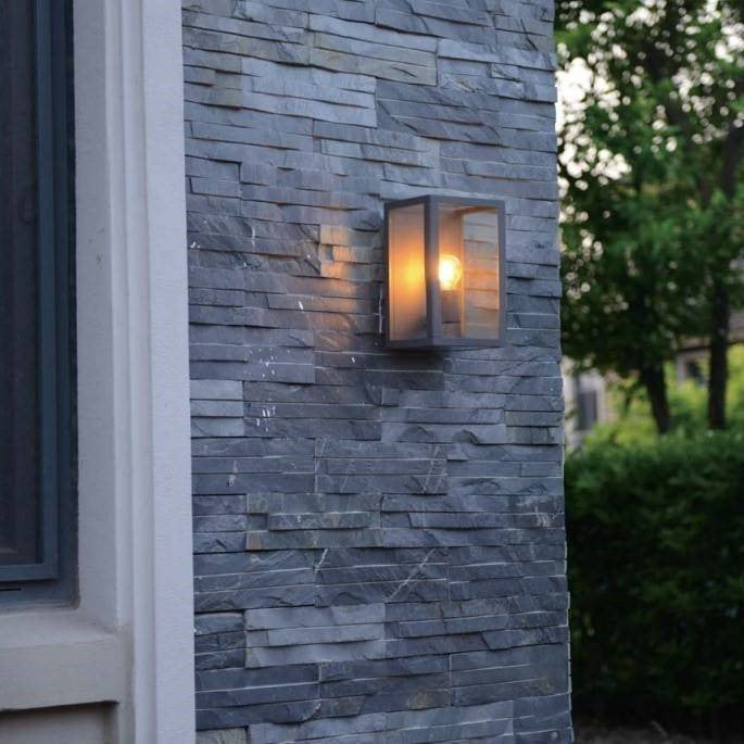 Aplique de pared exterior aluminio "Glass House" - IP44 - E27